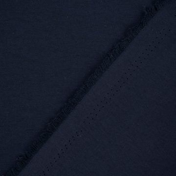 SCHÖNER LEBEN. Stoff Bekleidungsstoff Baumwoll-Nylon uni dunkelblau 1,5m Breite, abwaschbar