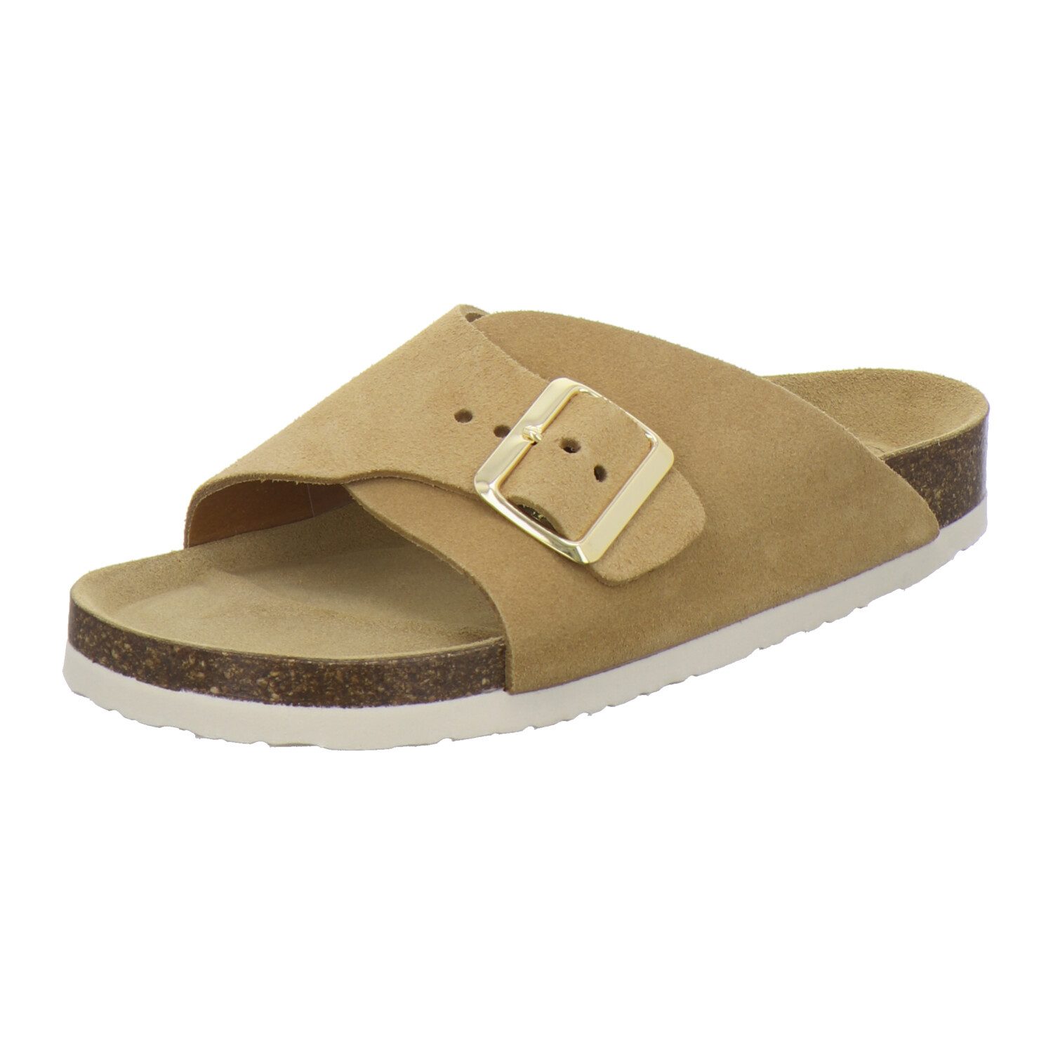 AFS-Schuhe 215084 Sommer Pantolette für Damen mit Fußbett, bequeme Sandalen aus Leder