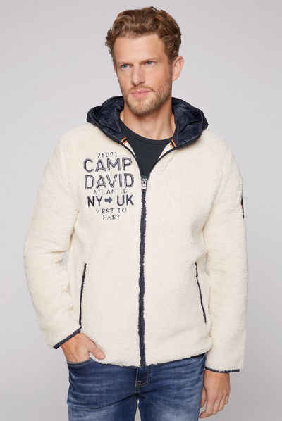 CAMP DAVID Fleecejacke mit Stickerei