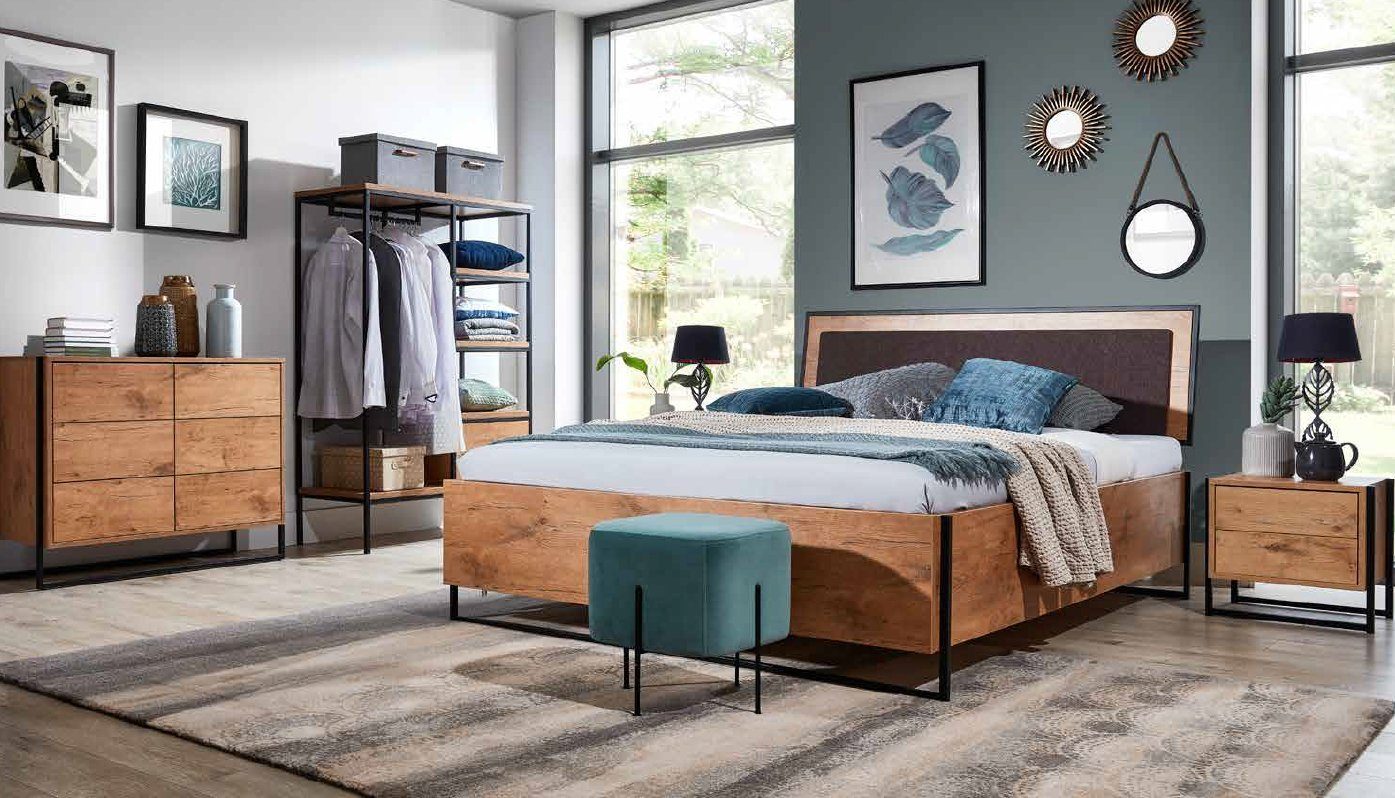 Luxus Betten Schlafzimmer Polster Textil Holz Bett, JVmoebel Bett Hotel Designer
