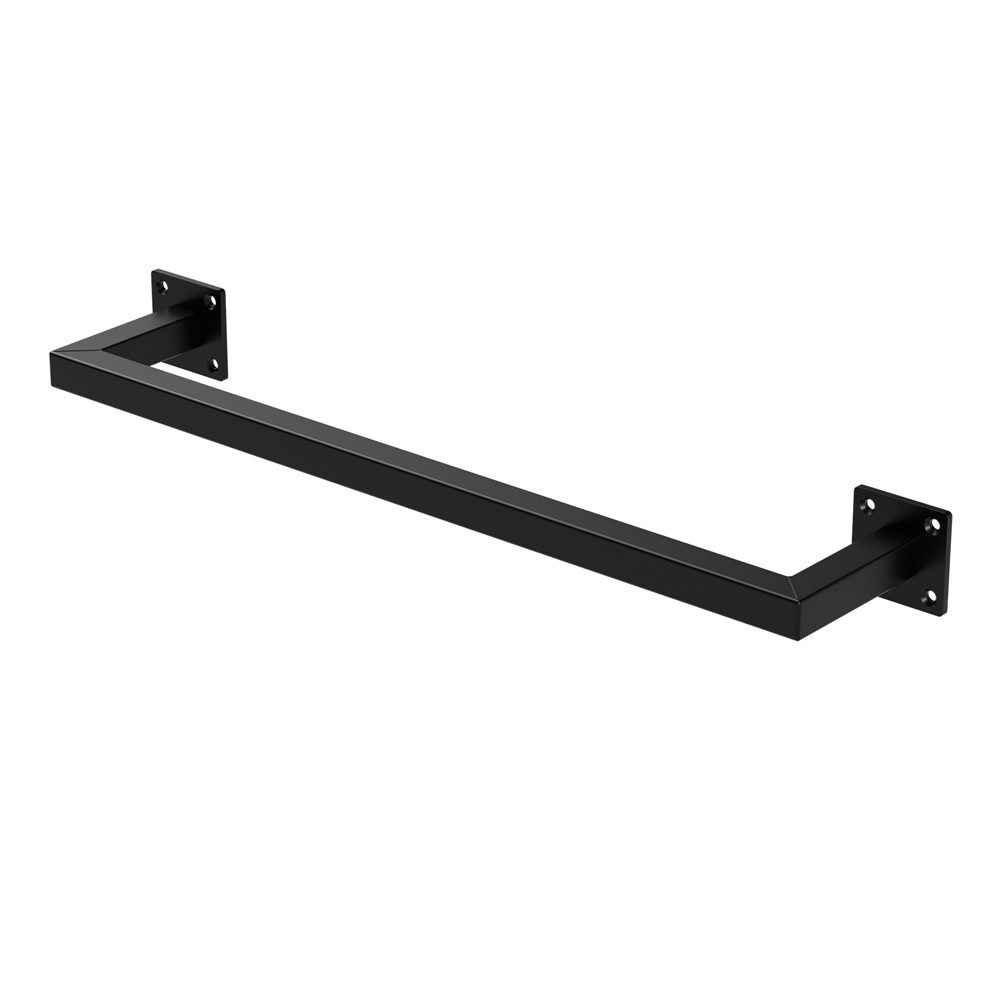 ML-DESIGN Kleiderstange Wandgarderobe Rechteck für die Wand aus Stahl inkl. Montagematerial (1 St), Garderobenstange 60x12cm Schwarz U-Form Kleiderständer Kleidergestell