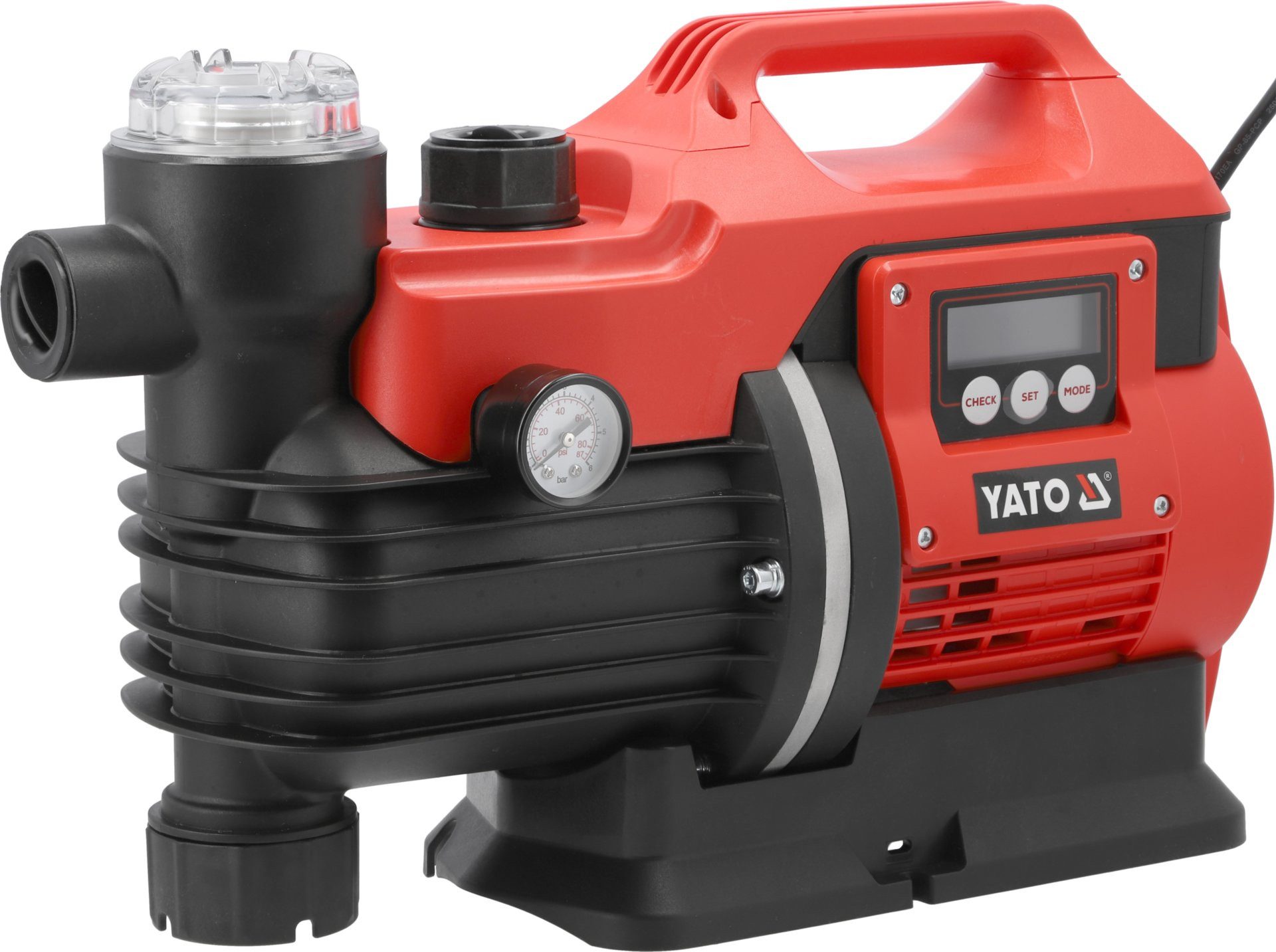 Yato Gartenpumpe Hauswasserwerk mit Filter 850W, LCD-Anzeige (7,29, 7,29)