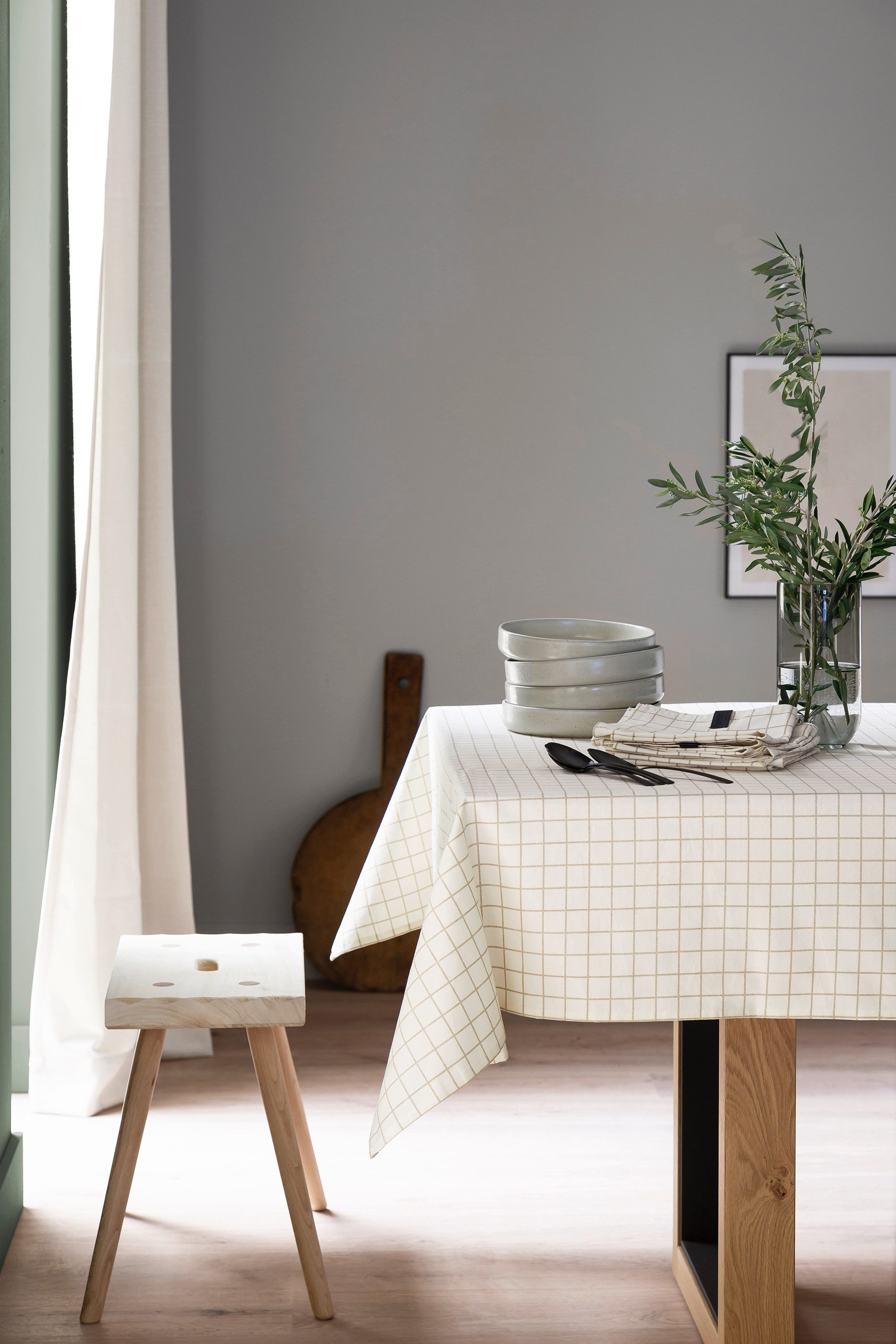 SCHÖNER WOHNEN-Kollektion Tischdecke Check (1-tlg), aus reiner, sanforisierter Baumwolle