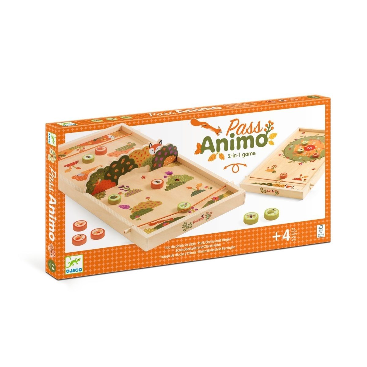 DJECO Spiel Aktionsspiel Pass Animo für Kinder, Aktionsspiel Pass Animo, Aktionsspiel