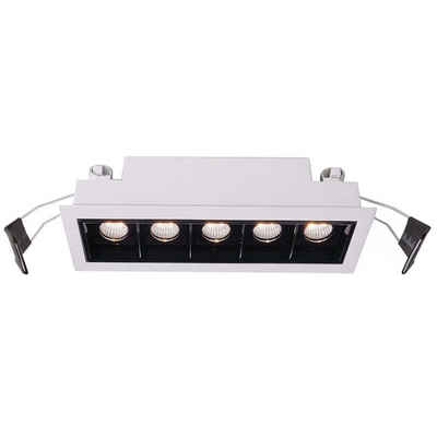 Licht-Trend Einbauleuchte LED Einbau-Rasteleuchte Line 640lm 5x2W Warmweiß Weiß, Schwarz, Warmweiß