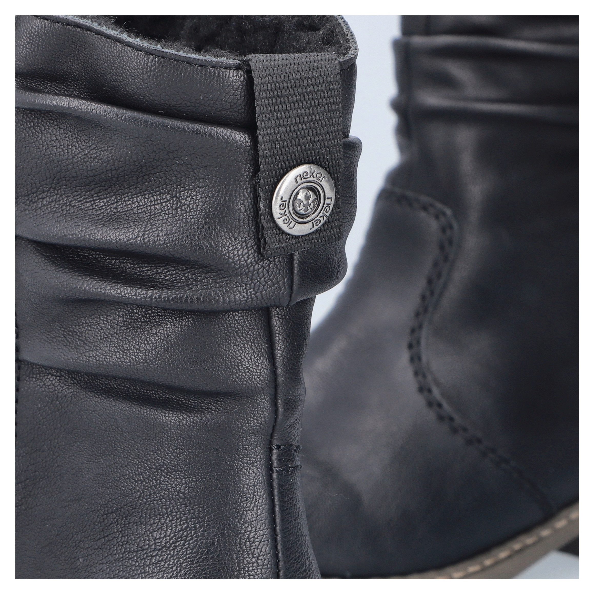 Rieker Winterboots, Winterstiefelette, Blockabsatz, Warmfutter, geraffter s günstig online kaufen