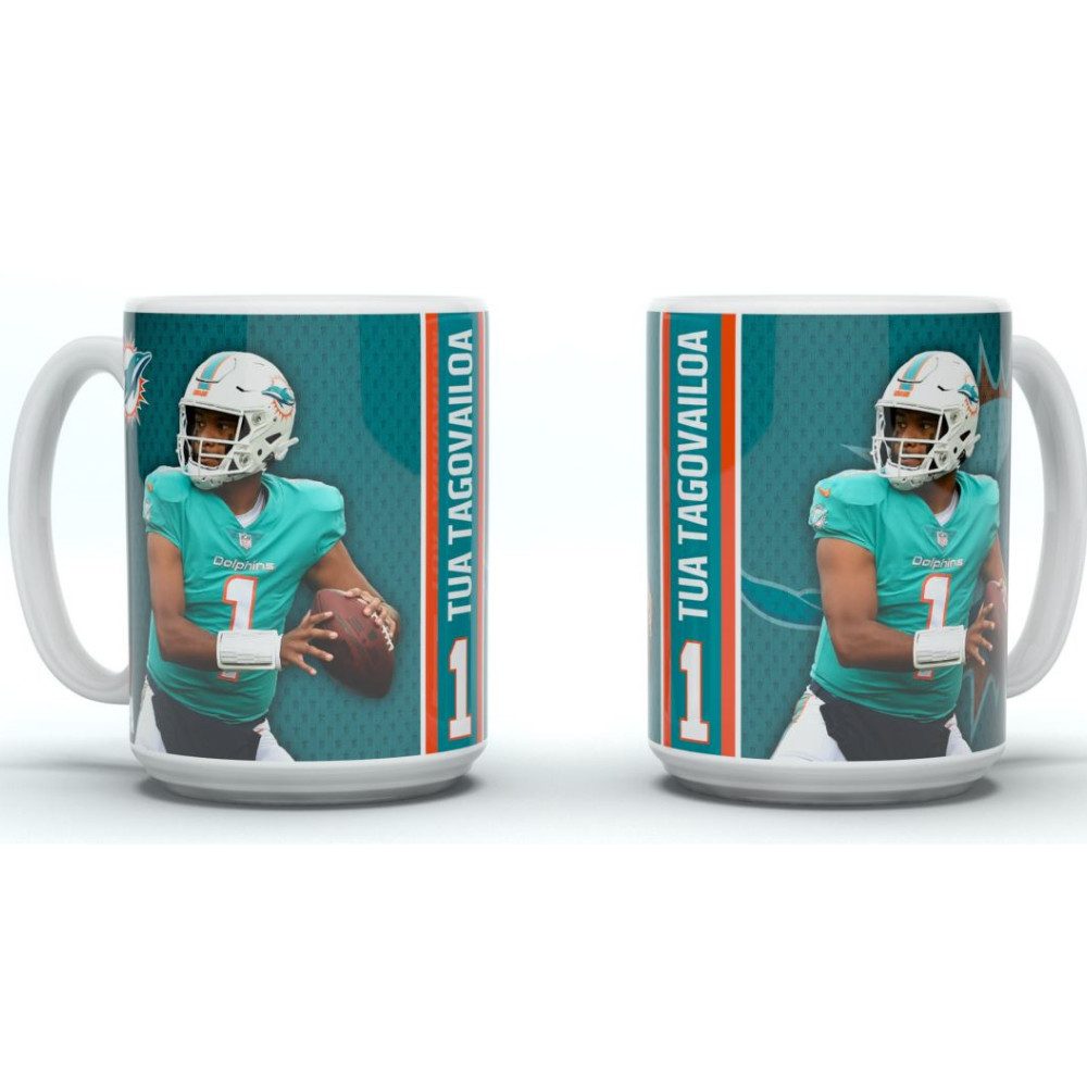Miami Dolphins Becher Miami Dolphins Jumbo Mug Motion "TAGOVAILOA", Keramik