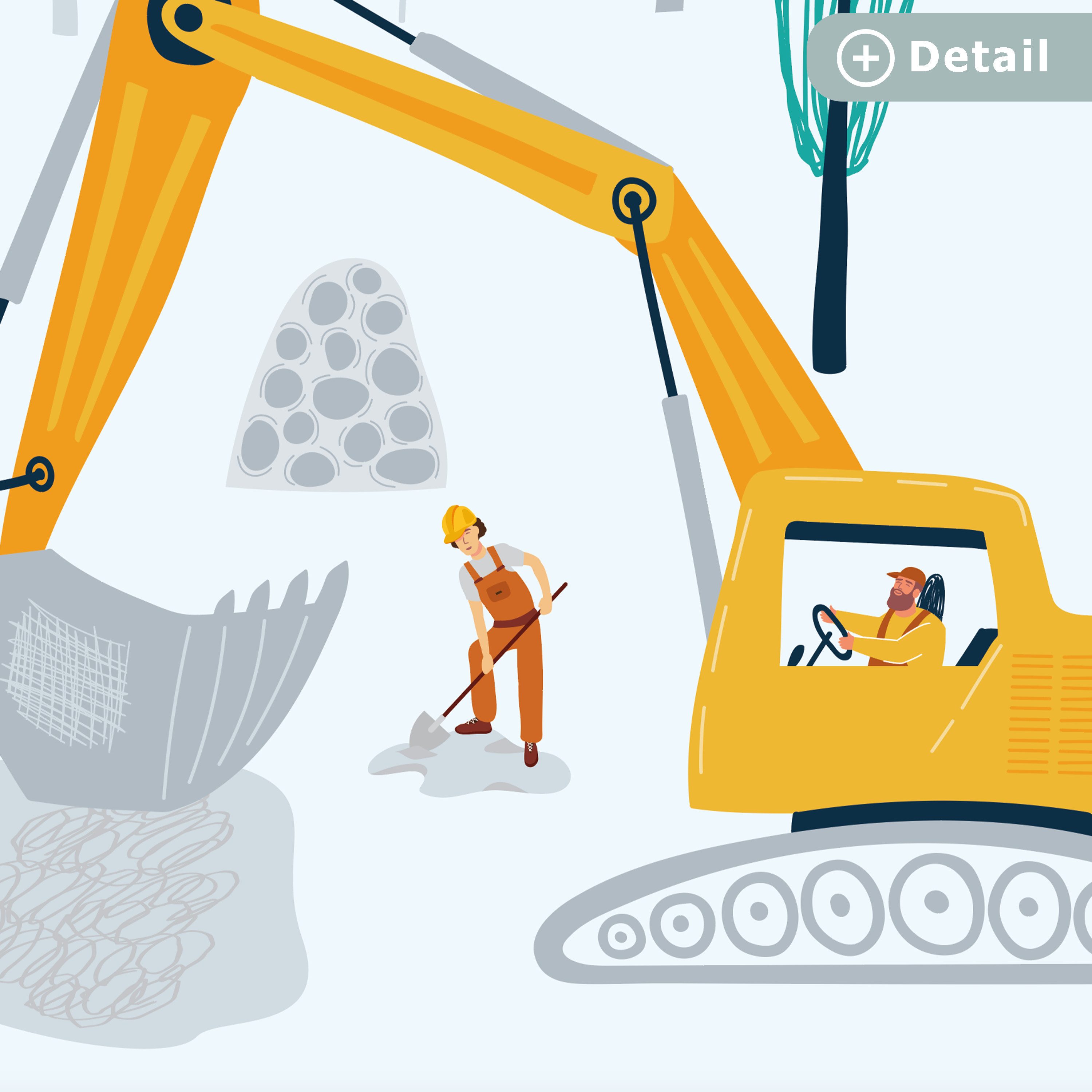 LetsPlaymats Spielmatte Baustelle - Traktor - Bagger - Auto - Design, Krabb günstig online kaufen