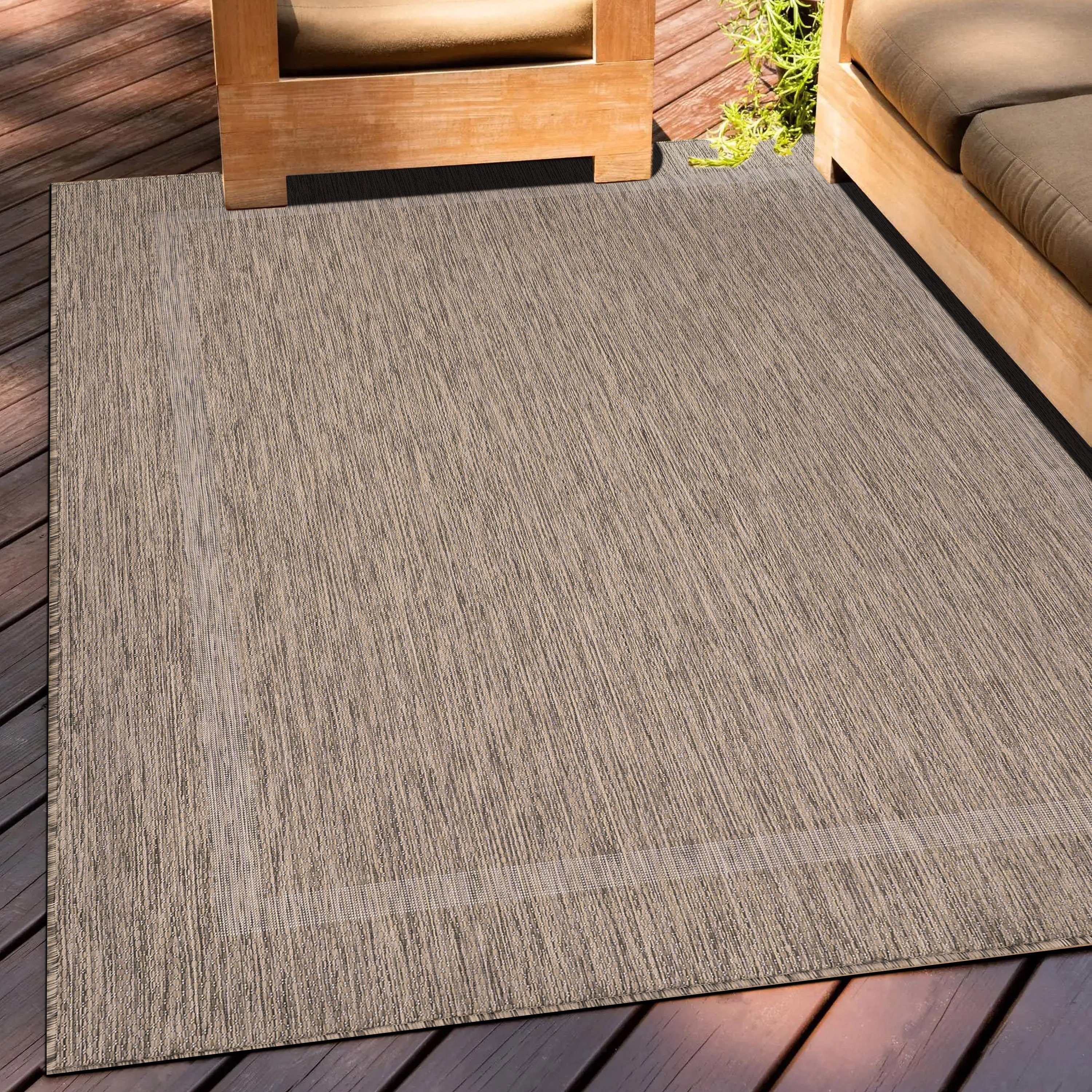 Teppich Unicolor - Einfarbig, Teppium, Läufer, Höhe: 5 mm, Teppich Küche, Balkon, Terrasse Braun