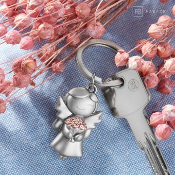 FABACH Schlüsselanhänger Schutzengel "Star" - Glücksengel mit Blumen - Engel Glücksbringer