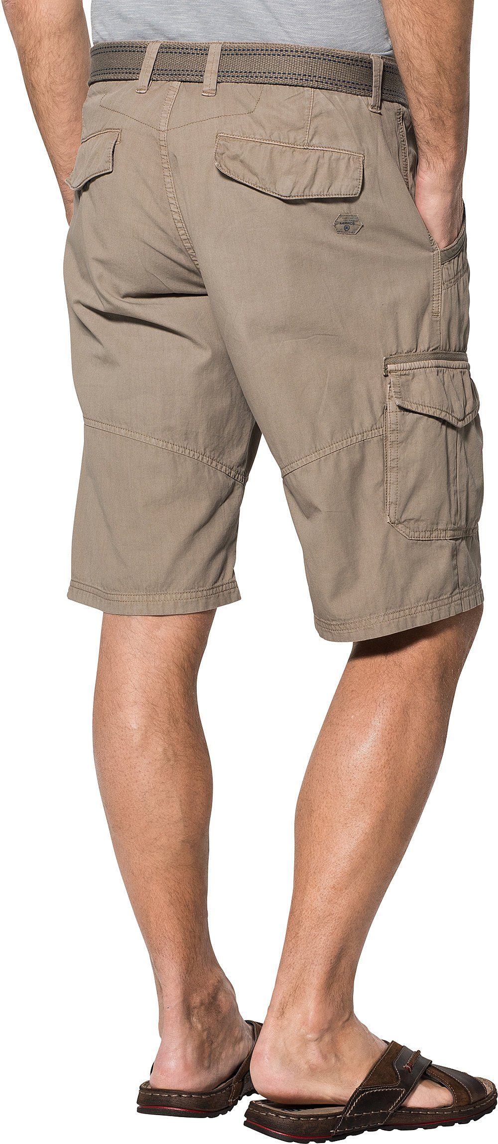 LERROS Cargobermudas lockerer, sportiver Beinschnitt und inklusive Textilgürtel