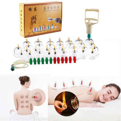 BlingBin Vakuum-Massager Schröpfen Gläser Set Vakuum Massage 32er + Pumpe Saug Glocken Cupping, Set, Mit 32tlg Schröpfgläser