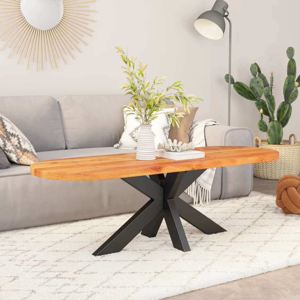 vidaXL Tischplatte Tischplatte 100x40x3,8 cm Oval Massivholz (1 St)