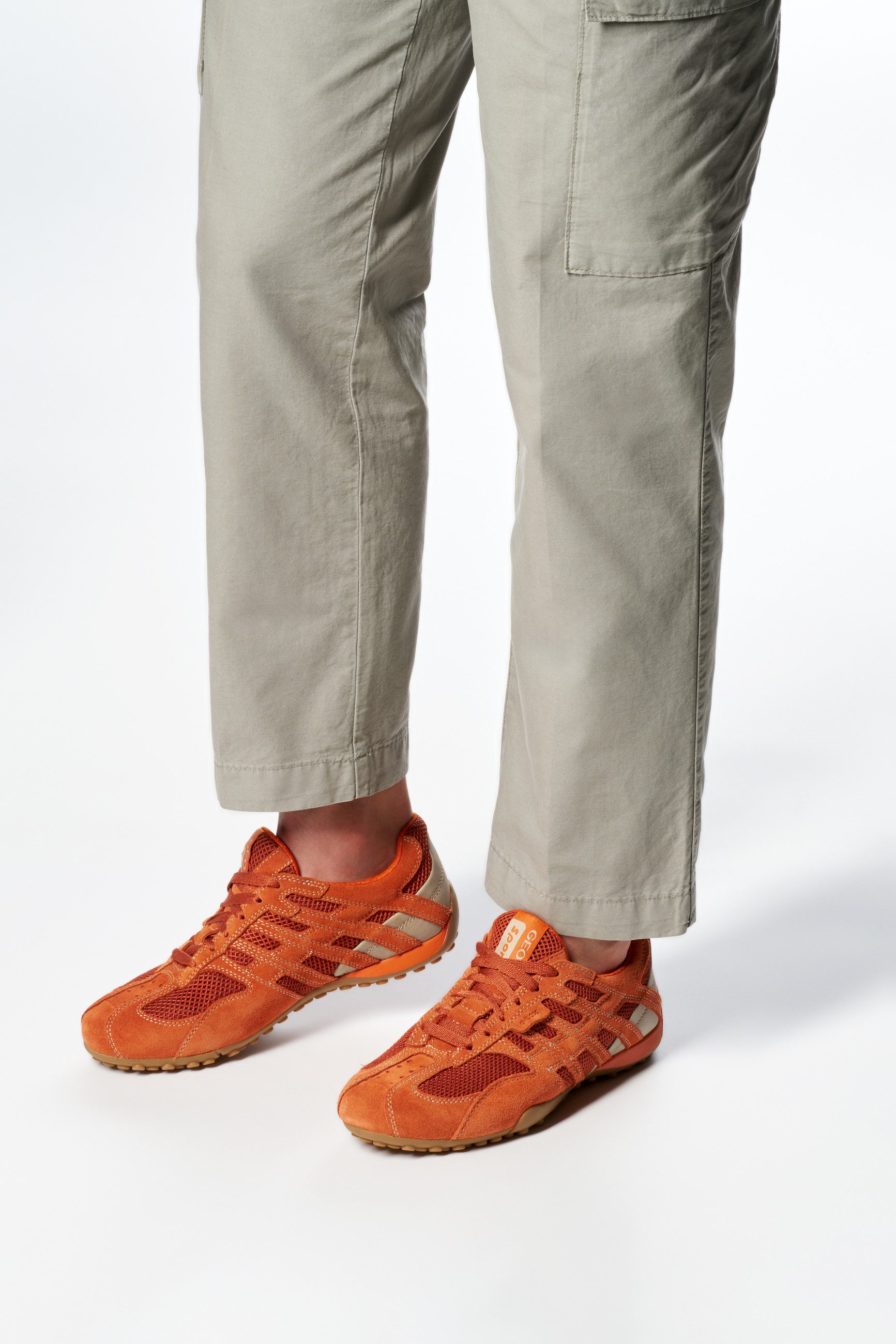 Geox U SNAKE ORIGINAL Schnürschuh, Schnürschuh, Freizeitschuh, Trekking Sneaker mit Lederinnensohle