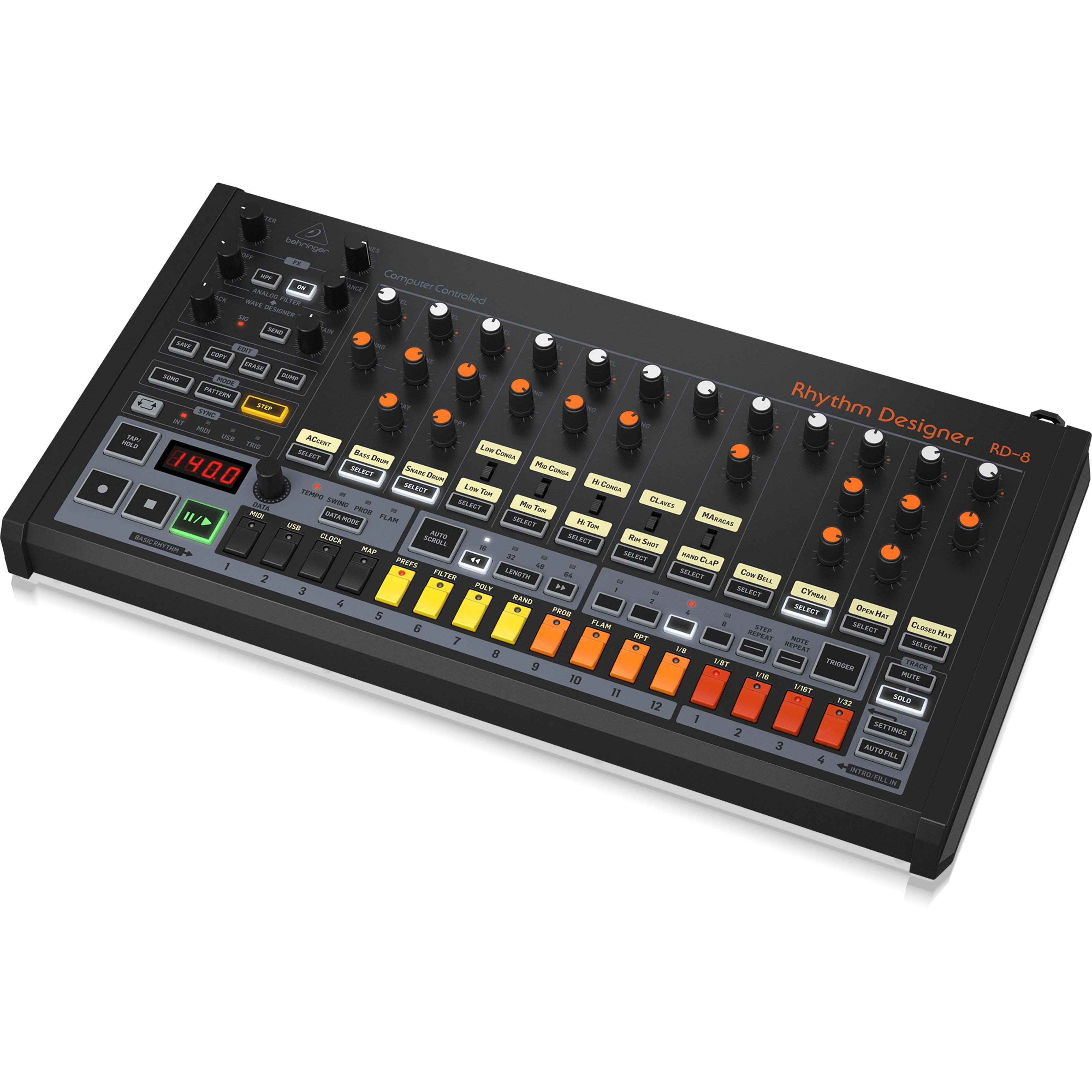 Behringer Synthesizer (Groove-Tools, Drumcomputer), RD-8 MkII Rhythm Designer - Drum Machine