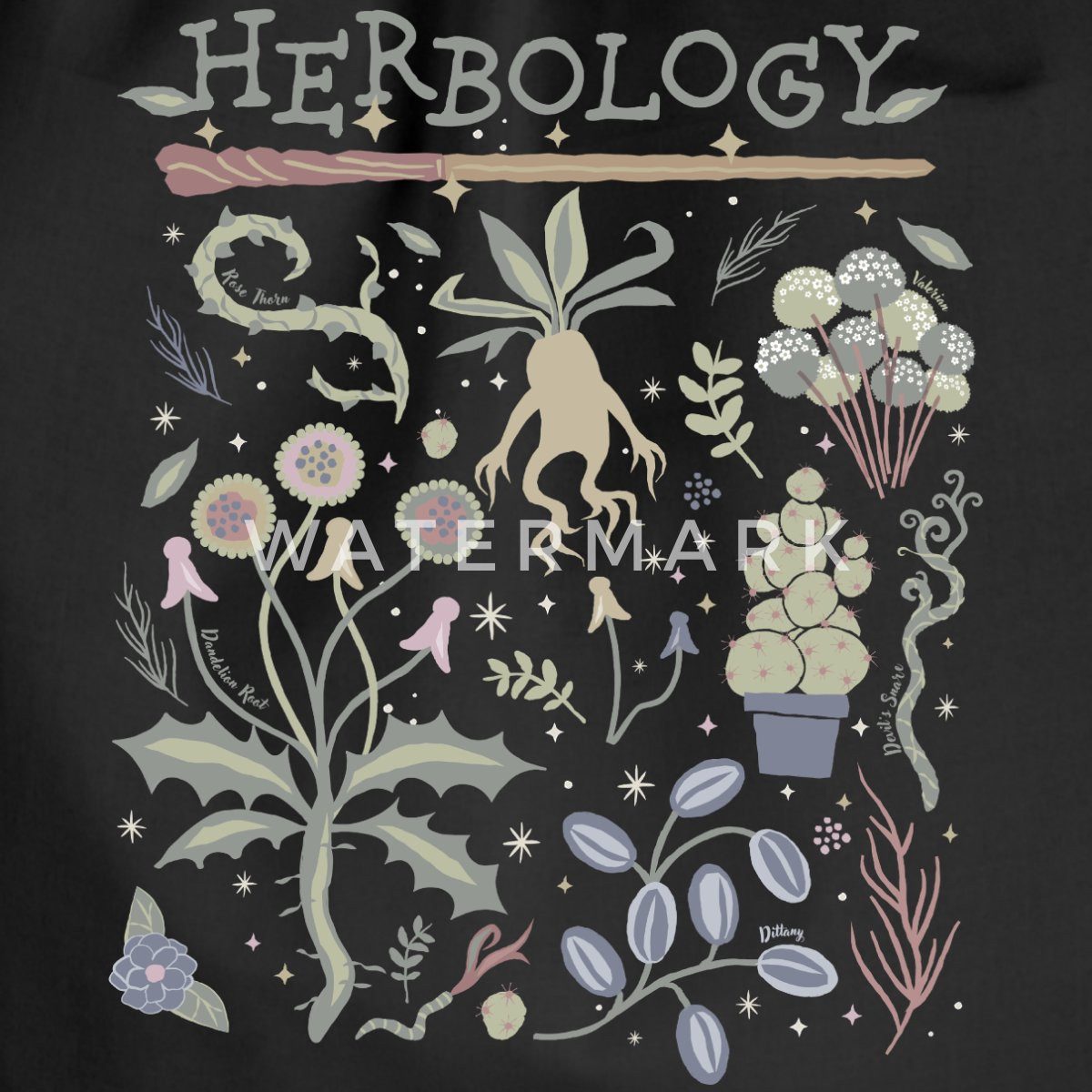 Spreadshirt Turnbeutel Harry Potter Herbology Botanische Kräuter Turnbeutel (1-tlg)