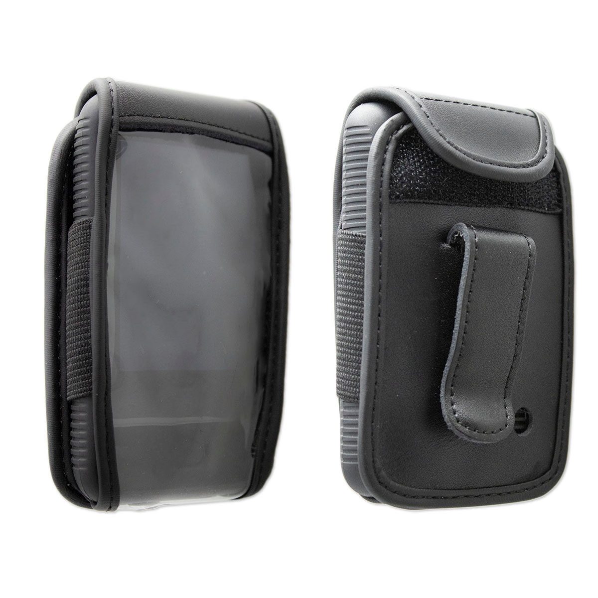 Handytasche Ledertasche für Dexcom G6, mit Gürtelclip schwarz, Echtleder