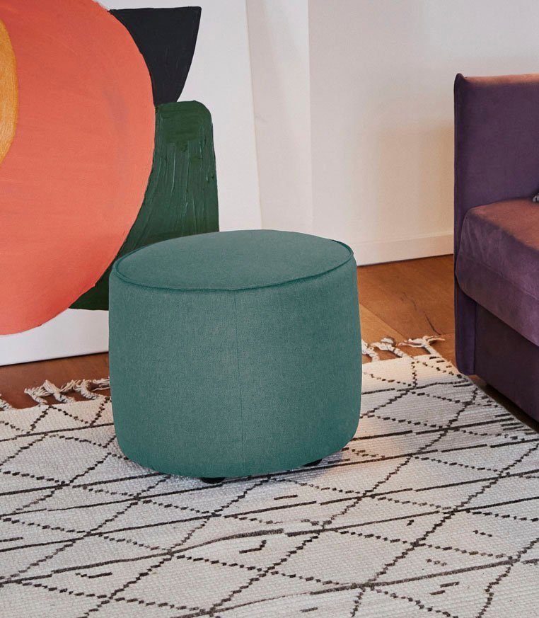 TOM TAILOR HOME Pouf DROP CHIC, mit Kedernaht, ø 50 cm