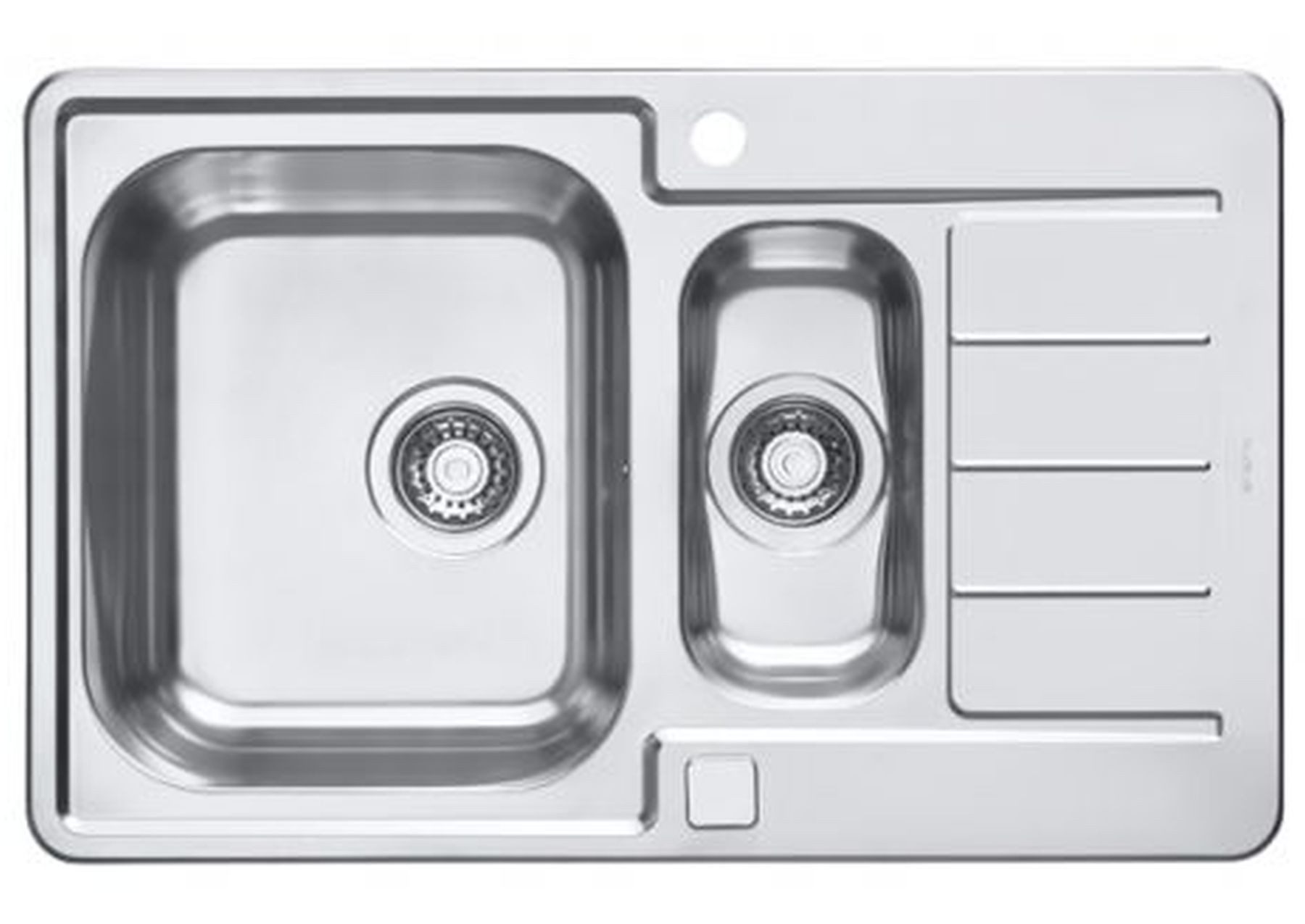Alveus Küchenspüle Küchenspüle 79x50cm Edelstahl Einbauspüle Line maxim 70 Schrank 60 cm, Rechteckig, 50/79 cm, (1 St)