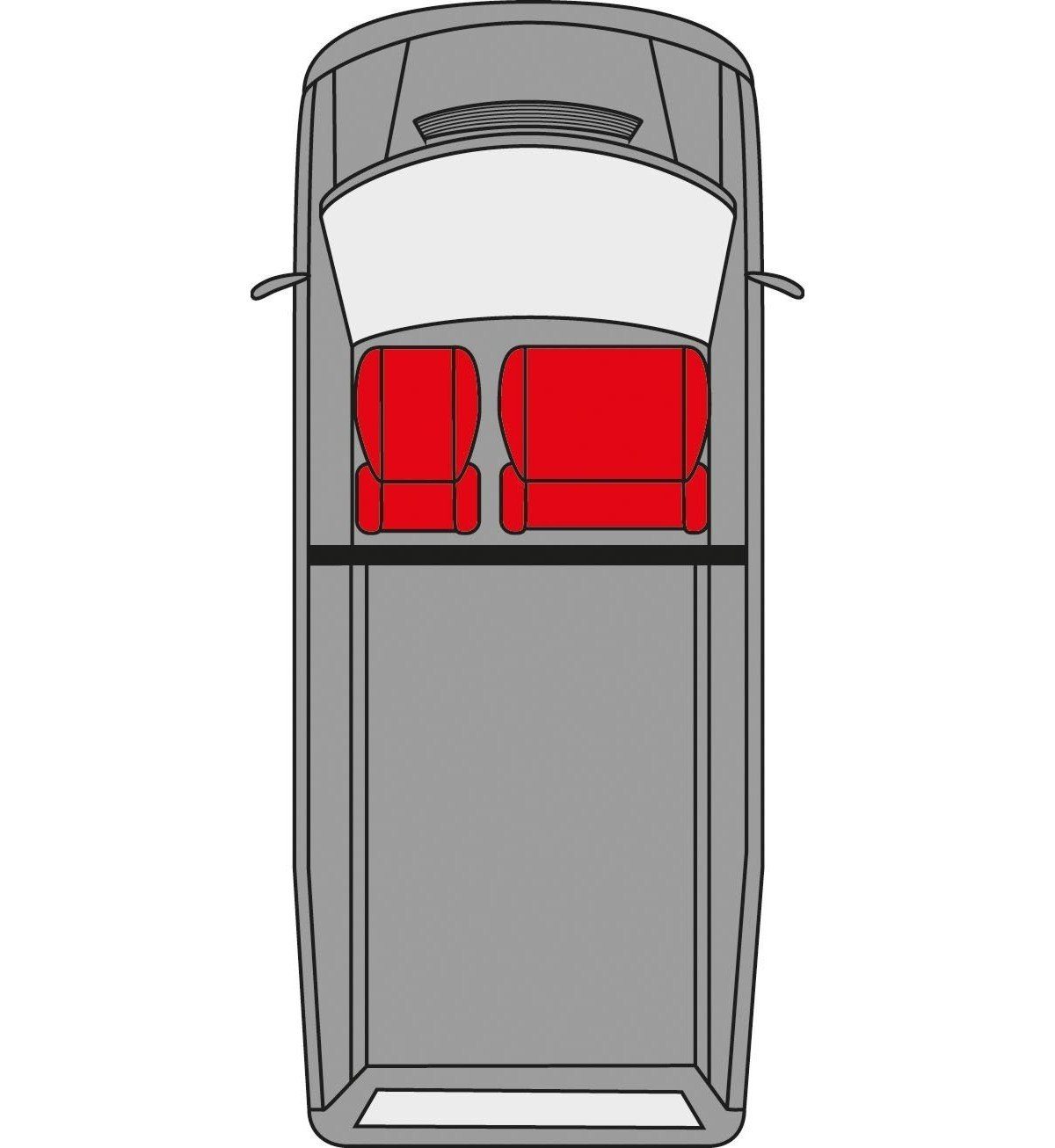 WALSER Autositzbezug Sitzbezug für Mercedes Vito W639 Einzelsitz+