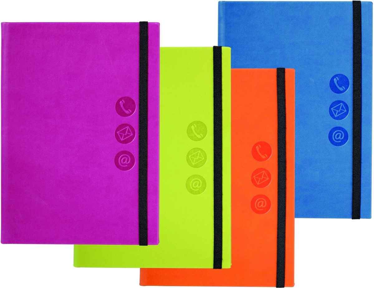 PAGNA Tagebuch Adressbuch A5 mit Register farbig sortiert