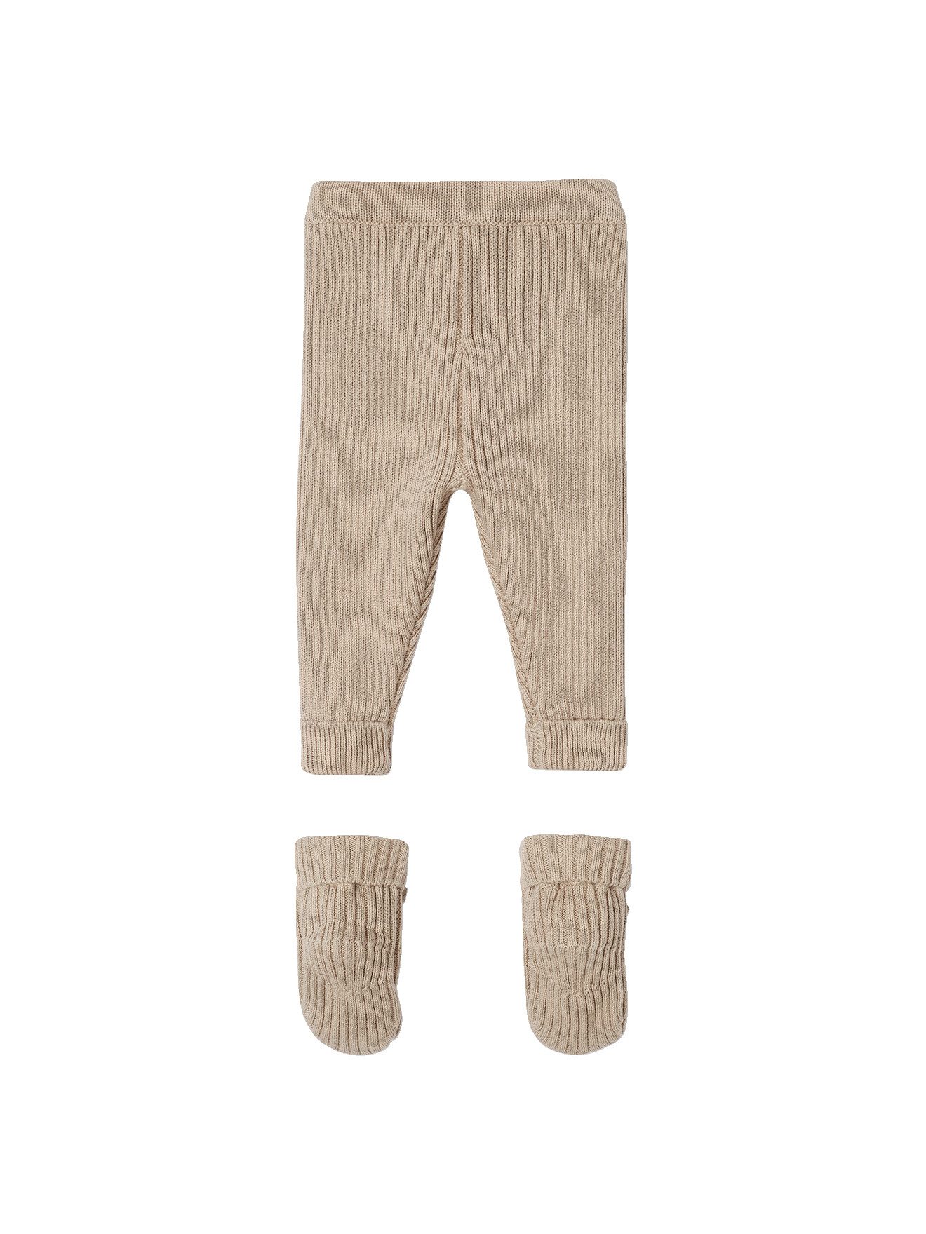 vertbaudet Stoffhose Baby-Set: Strickhose & Schühchen