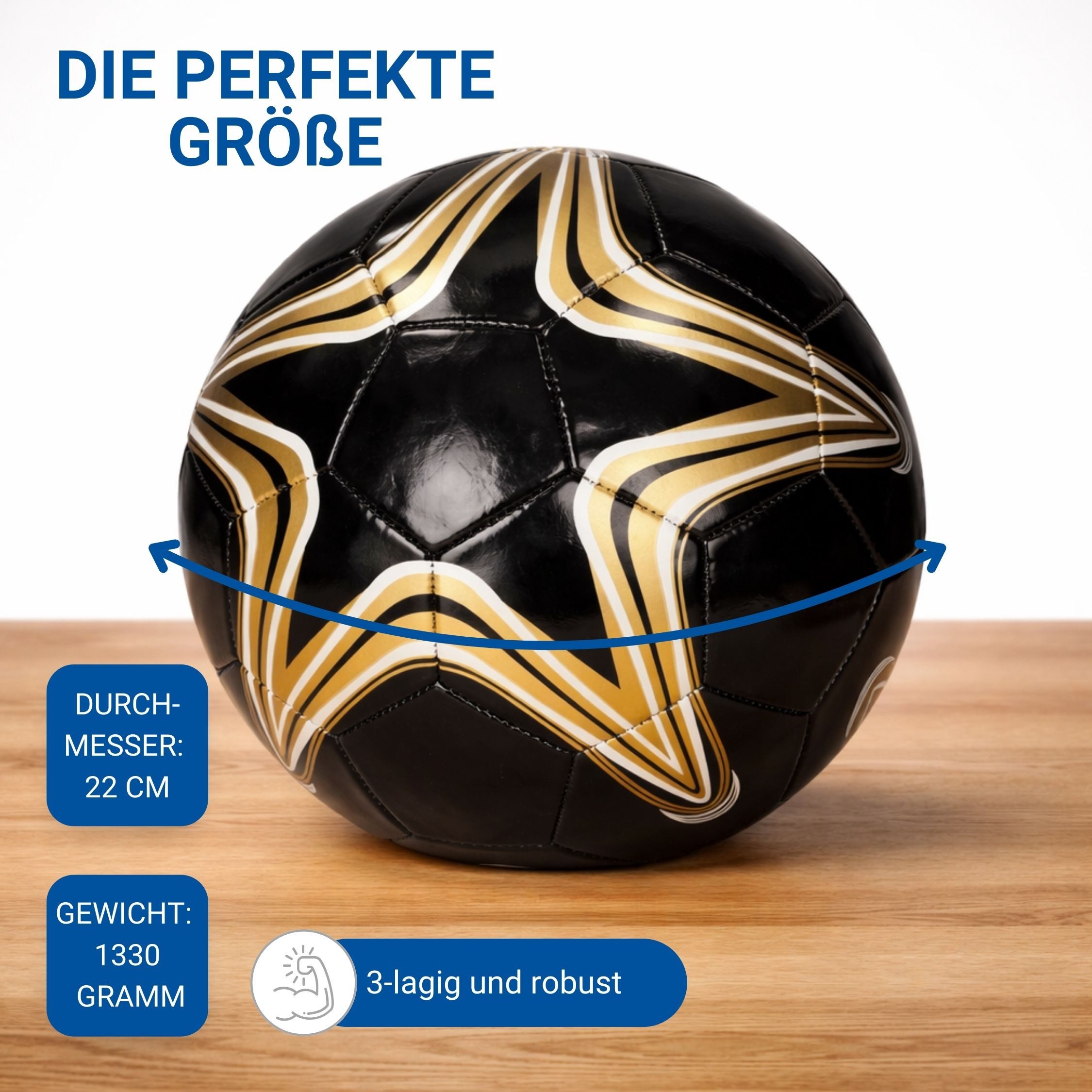 elasto Spielball Fußball GOAL in Größe 5 für Kinder und Erwachsene