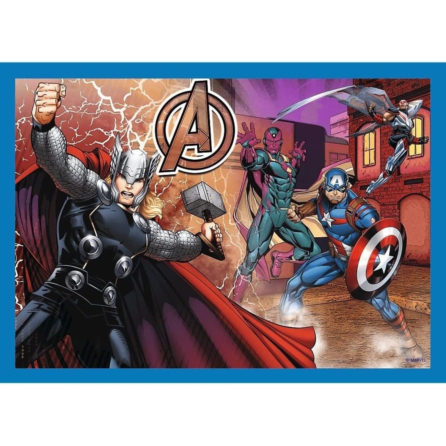 Trefl Puzzle 4in1 Puzzle, Marvel AVENGERS, von 35 bis 70 Teilen, 4 Sets, Puzzleteile