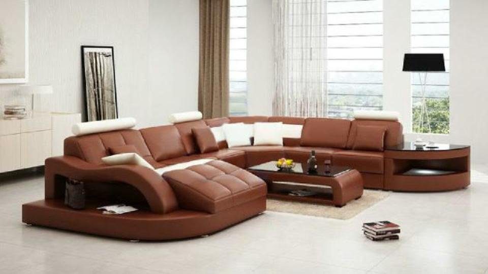 Sofa Big Multifunktion Couch Wohnlandschaft JVmoebel XXL Eck Ecksofa Ledersofa Ecksofa,