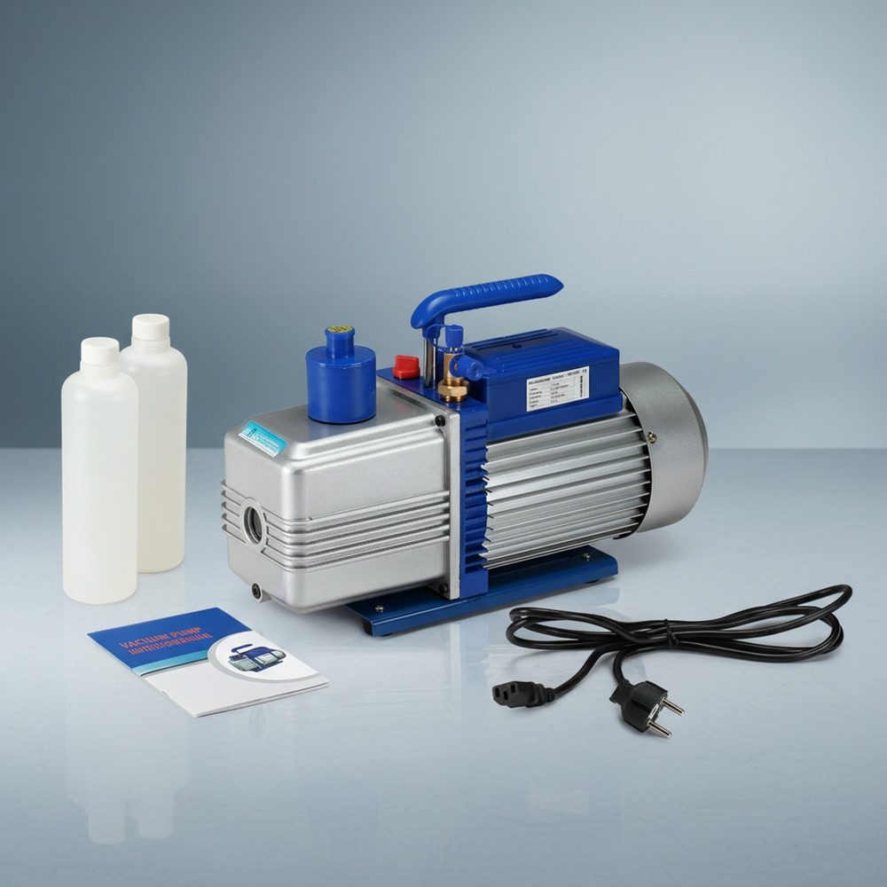 Feel2Home Klimaanlagenschlauch Vakuumpumpe Unterdruckpumpe Klimaanlage 284 l/min 2-stufig Vacuumpumpe, Zubehör für Universal, Leistung 750 Watt