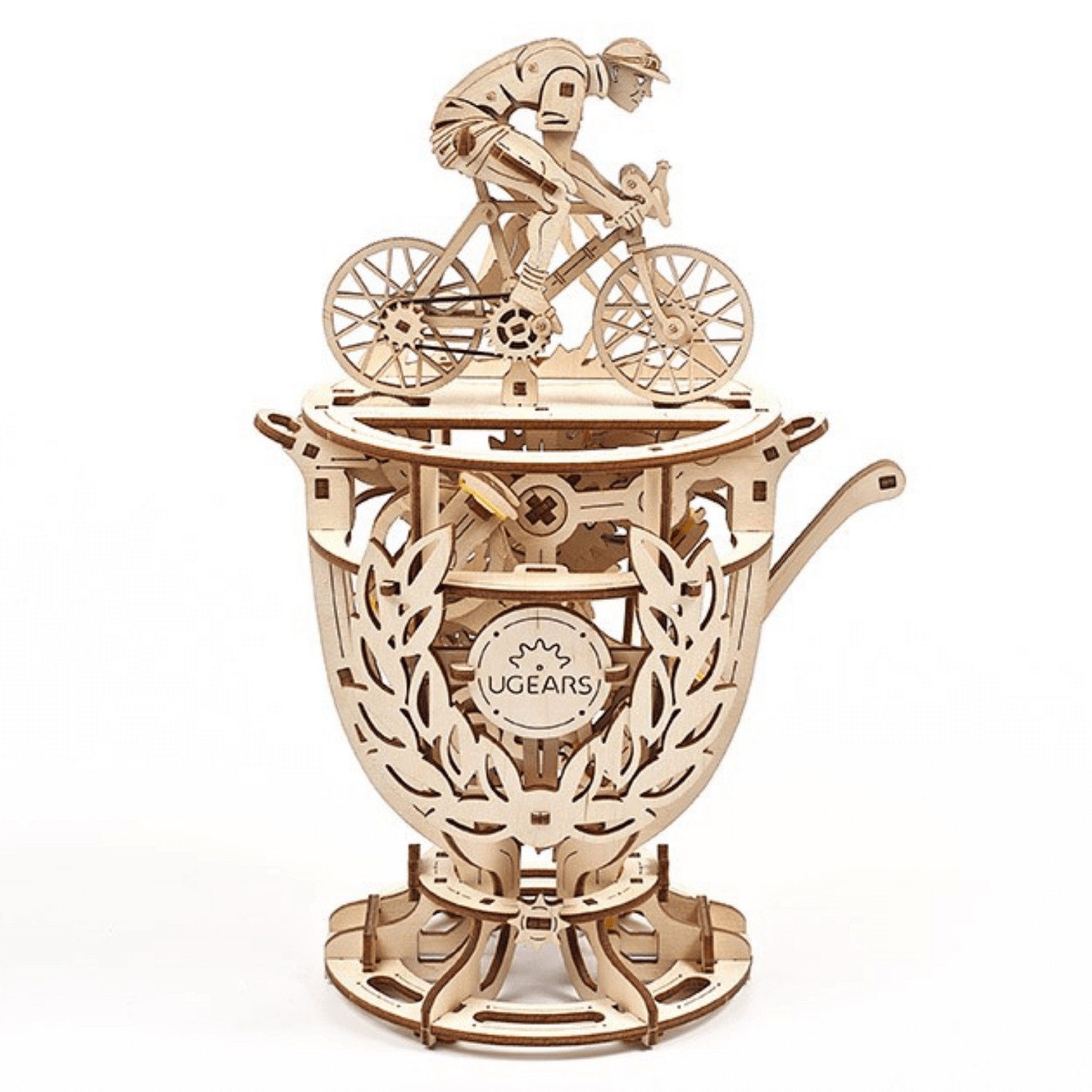 UGEARS Modellbausatz Ugears Automaton Fahrradfahrer Mechanisches Holzpuzzle günstig online kaufen