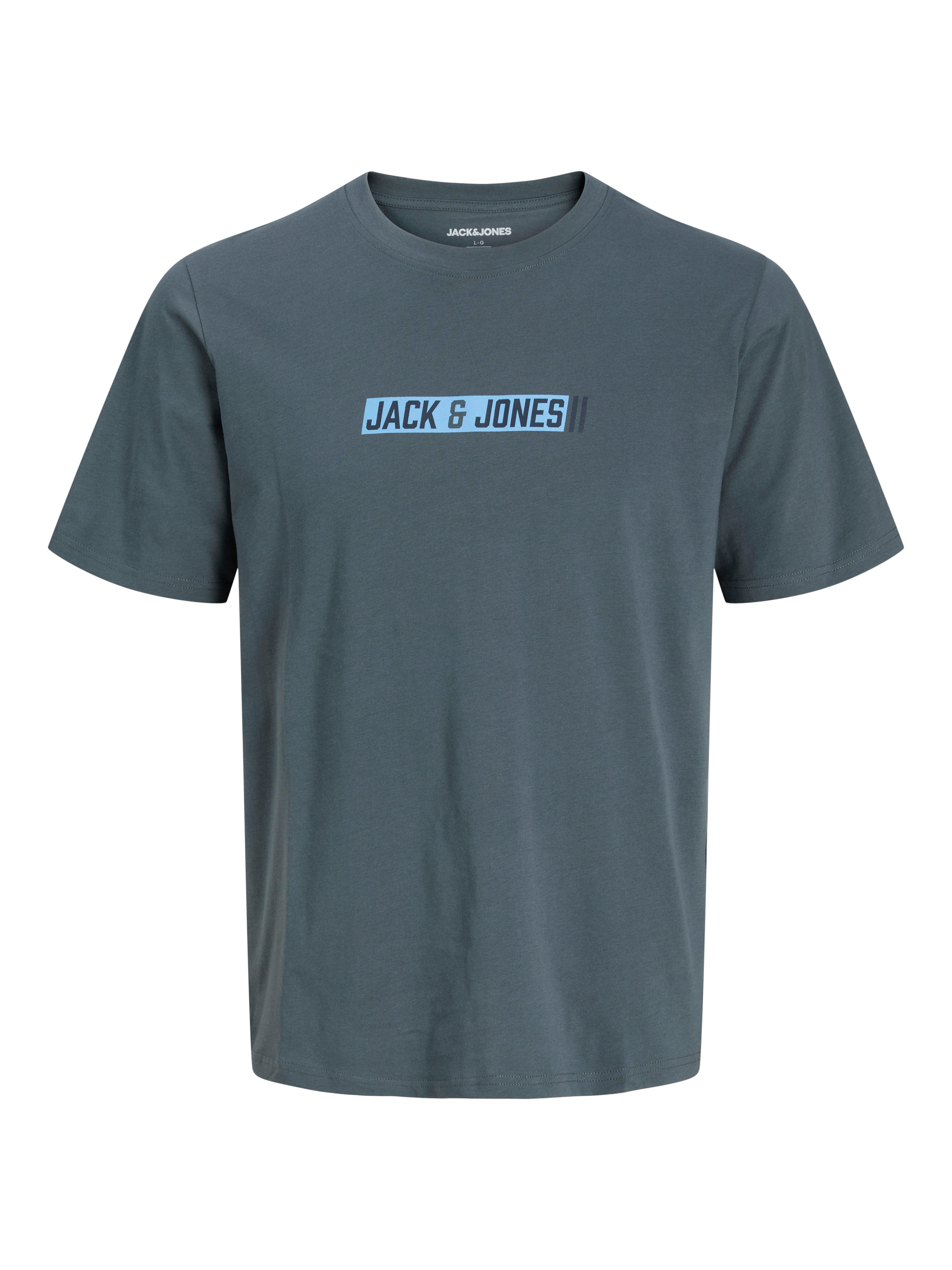 Jack & Jones Rundhalsshirt JJMUNK TEE SS CREW NECK Baumwolle, regular fit