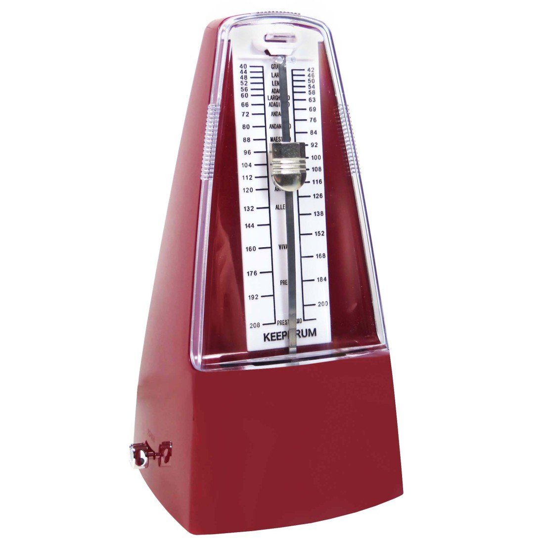 keepdrum Metronom keepdrum Metronom GMPL RD mit Glocke Rot, Mechanisches Metronom