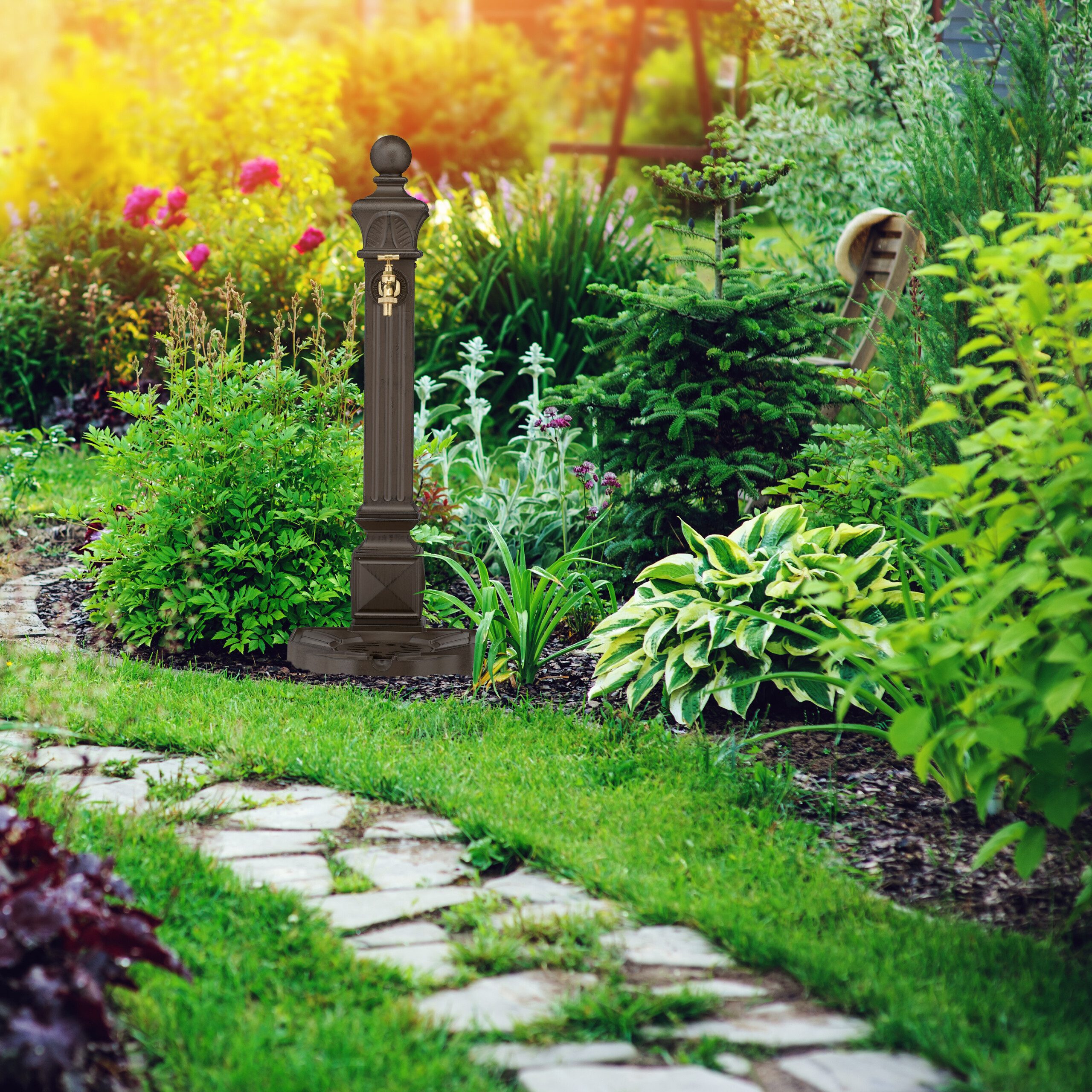 relaxdays Gartenbrunnen Standbrunnen antik 82 cm, günstig online kaufen