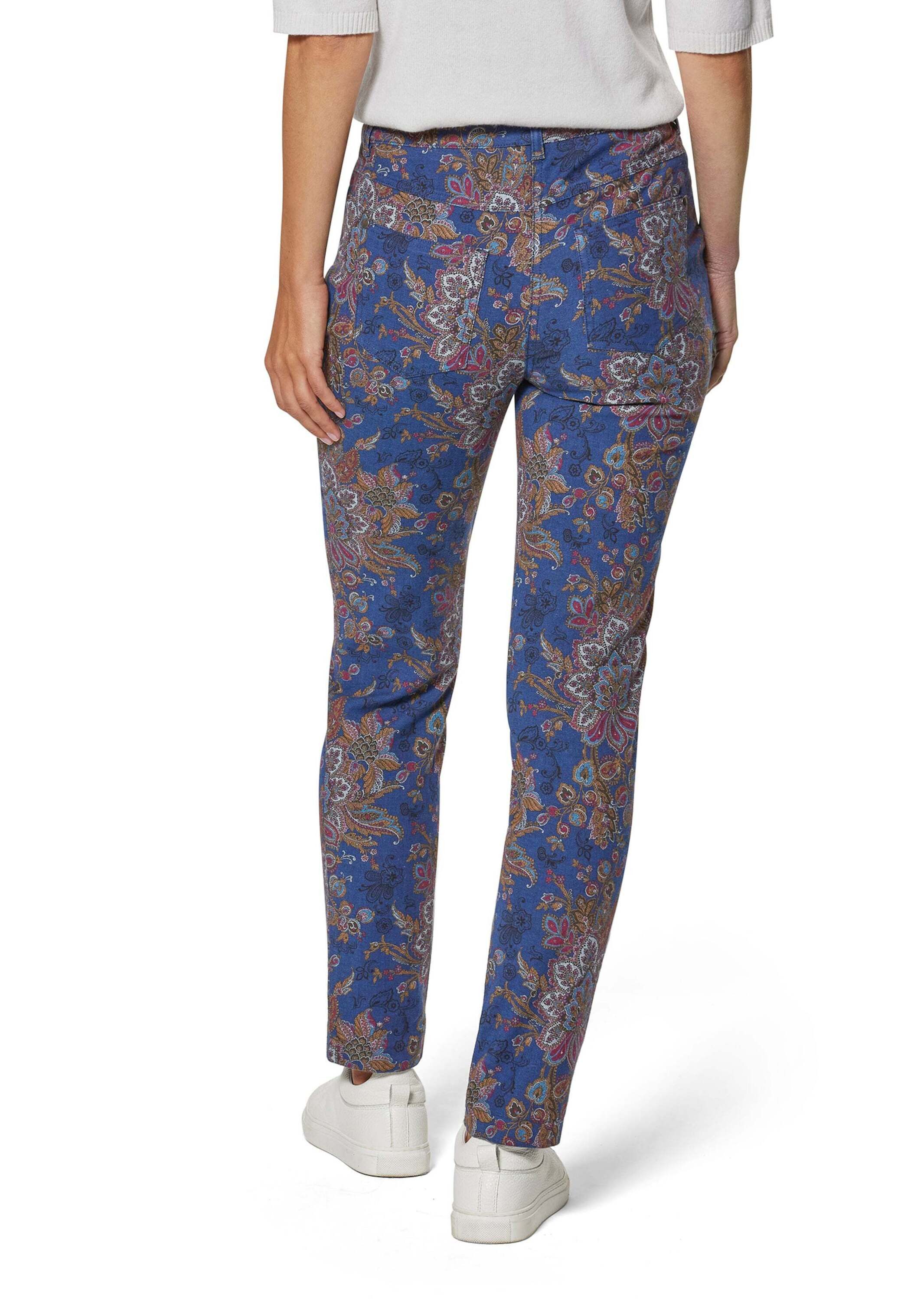 MADELEINE Gerade Jeans Schlanke Jeans mit Paisley-Print