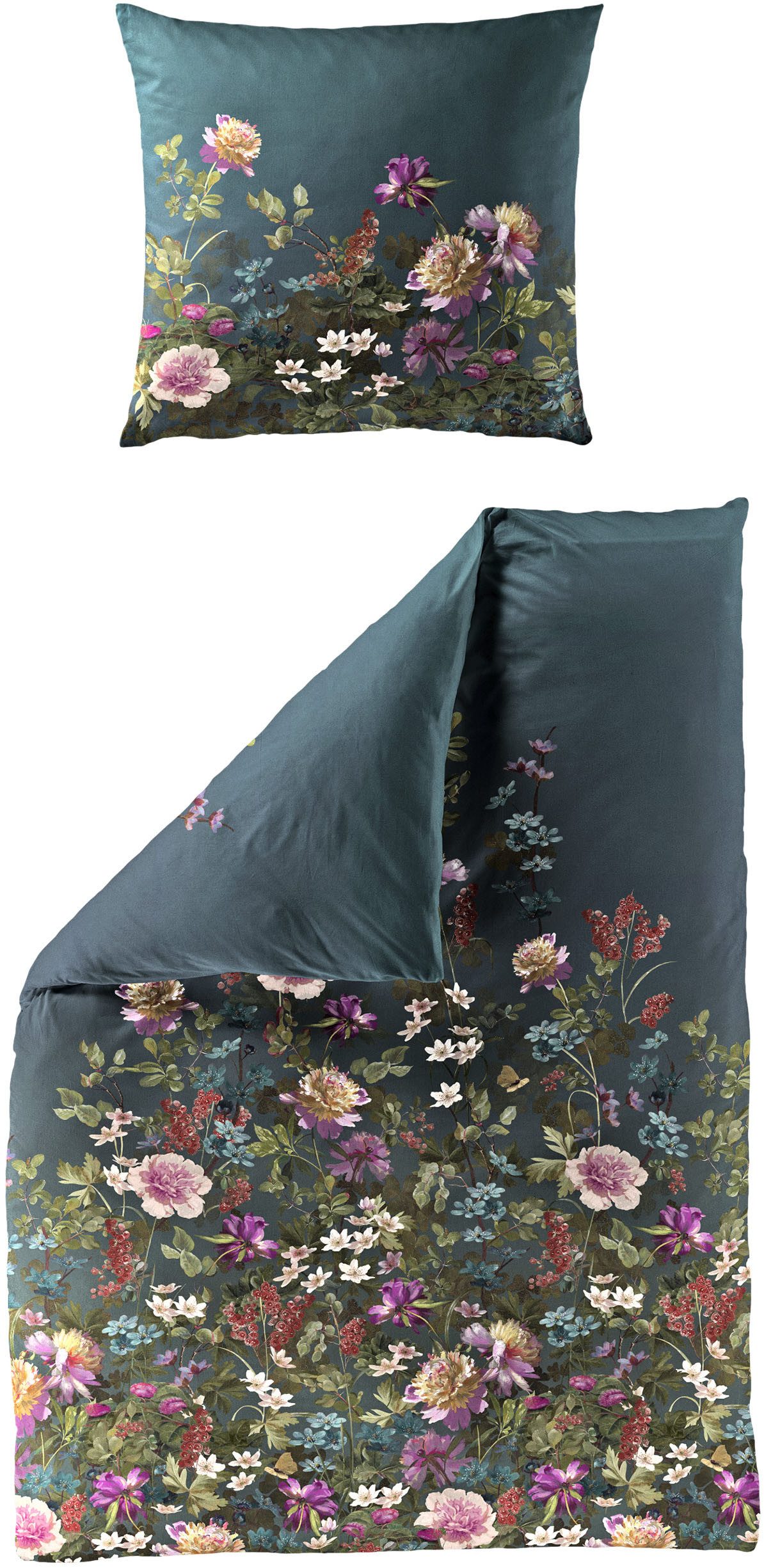 BIERBAUM Bettwäsche 5323, Mako-Satin, 2 teilig, Mako-Satin, 100 % Baumwolle, pflegeleicht