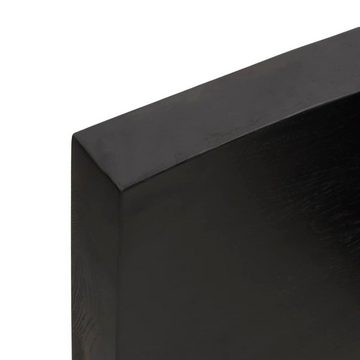 furnicato Tischplatte Dunkelbraun 180x50x(2-6)cm Massivholz Eiche