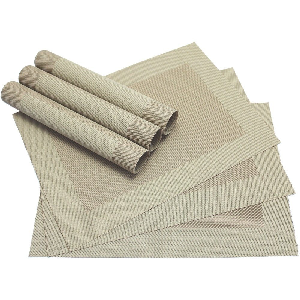 HOME cm, Set 6er 46x33 (6-St) BORDA Platzset, beige Platzset HOBBY, matches21 &