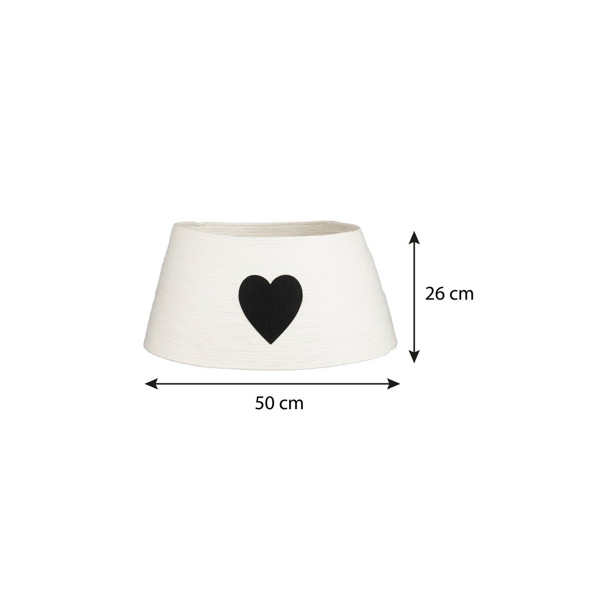 Mica Decorations Christbaumschmuck Mica Decorations Treeskirt Herz weiss FSC Mix - l50xb50xh26cm