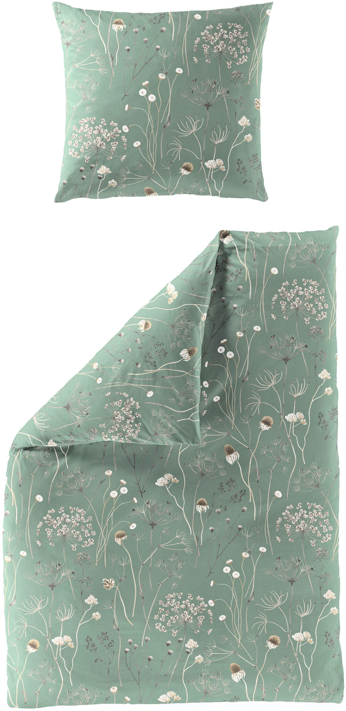 BIERBAUM Bettwäsche 4140, Biber, 2 teilig, Biber, 100 % Baumwolle, pflegeleicht, kuschelig weich