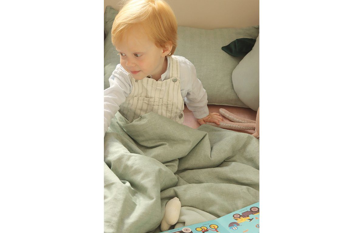 KINDSGUT Kinderbettwäsche, Baumwolle, Pistazie