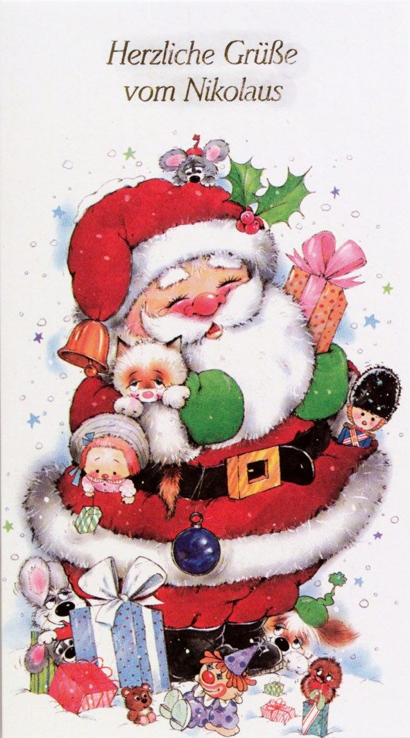 BSB Grußkarten Nikolaus - Glückwunschkarte im Format 11,5 x 17 cm mit Briefumschlag