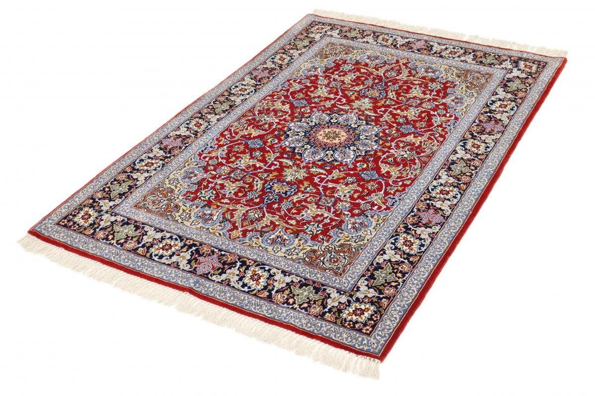Orientteppich Isfahan Seidenkette Handgeknüpfter 110x157 Nain 6 Orientteppich, Trading, rechteckig, mm Höhe