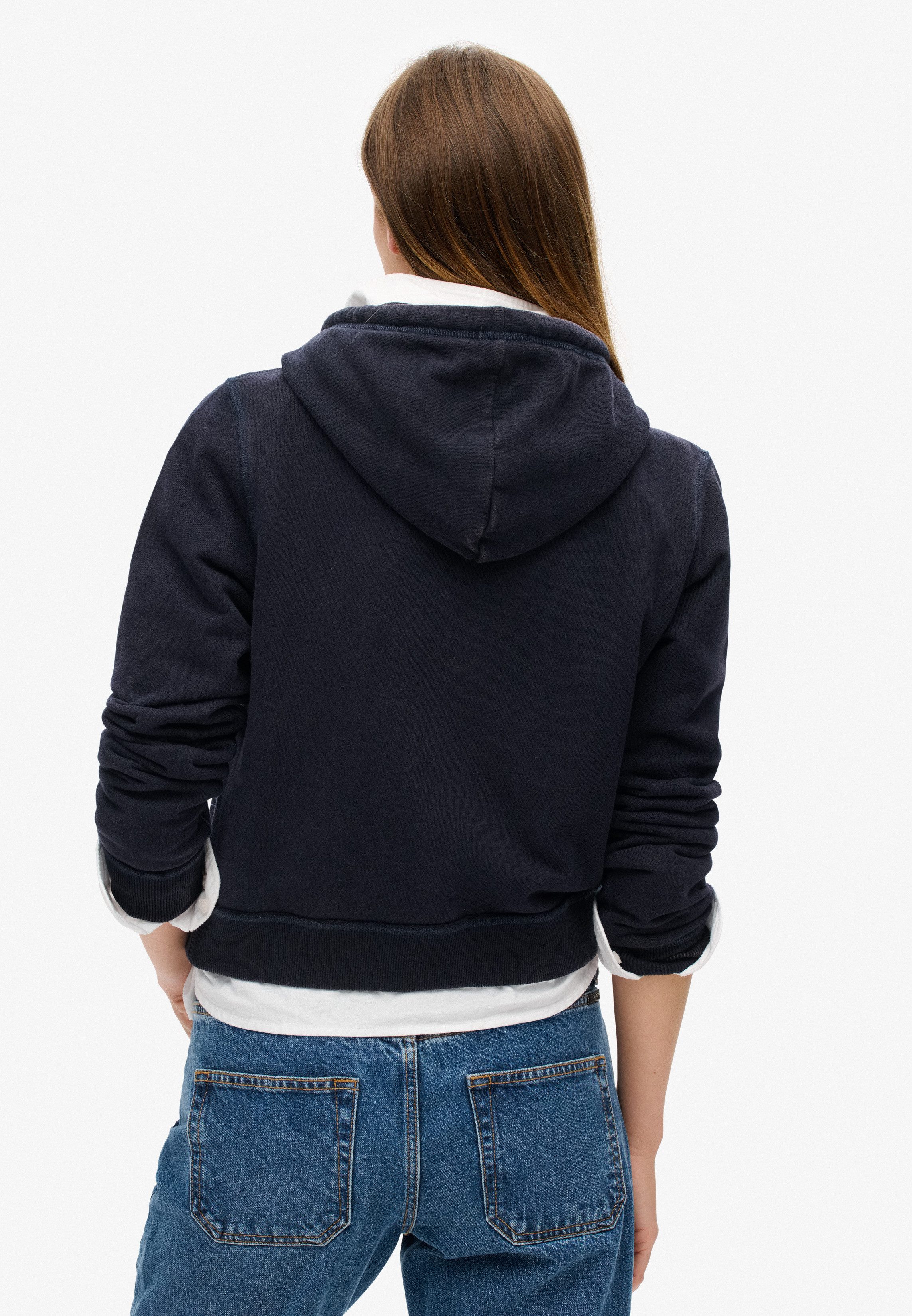 Superdry Kapuzensweatjacke ATHLETIC RELAXED CROP ZIPHOOD