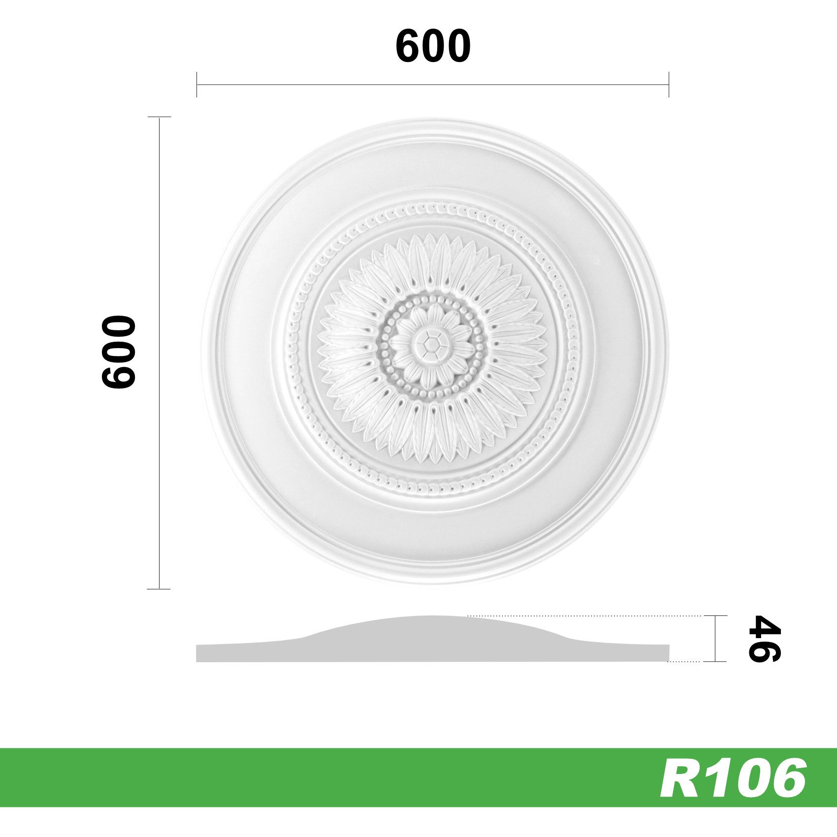 Grand Decor Wanddekoobjekt R106 (Stuckrosette aus günstig online kaufen