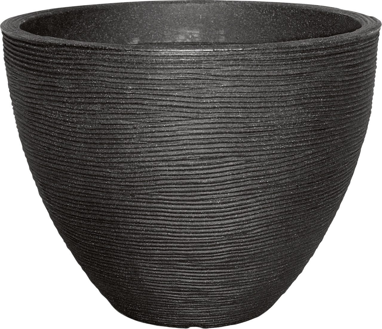 Pflanzkübel Geli Pflanztopf mit Rillen Ø 40 x 31 cm anthrazit