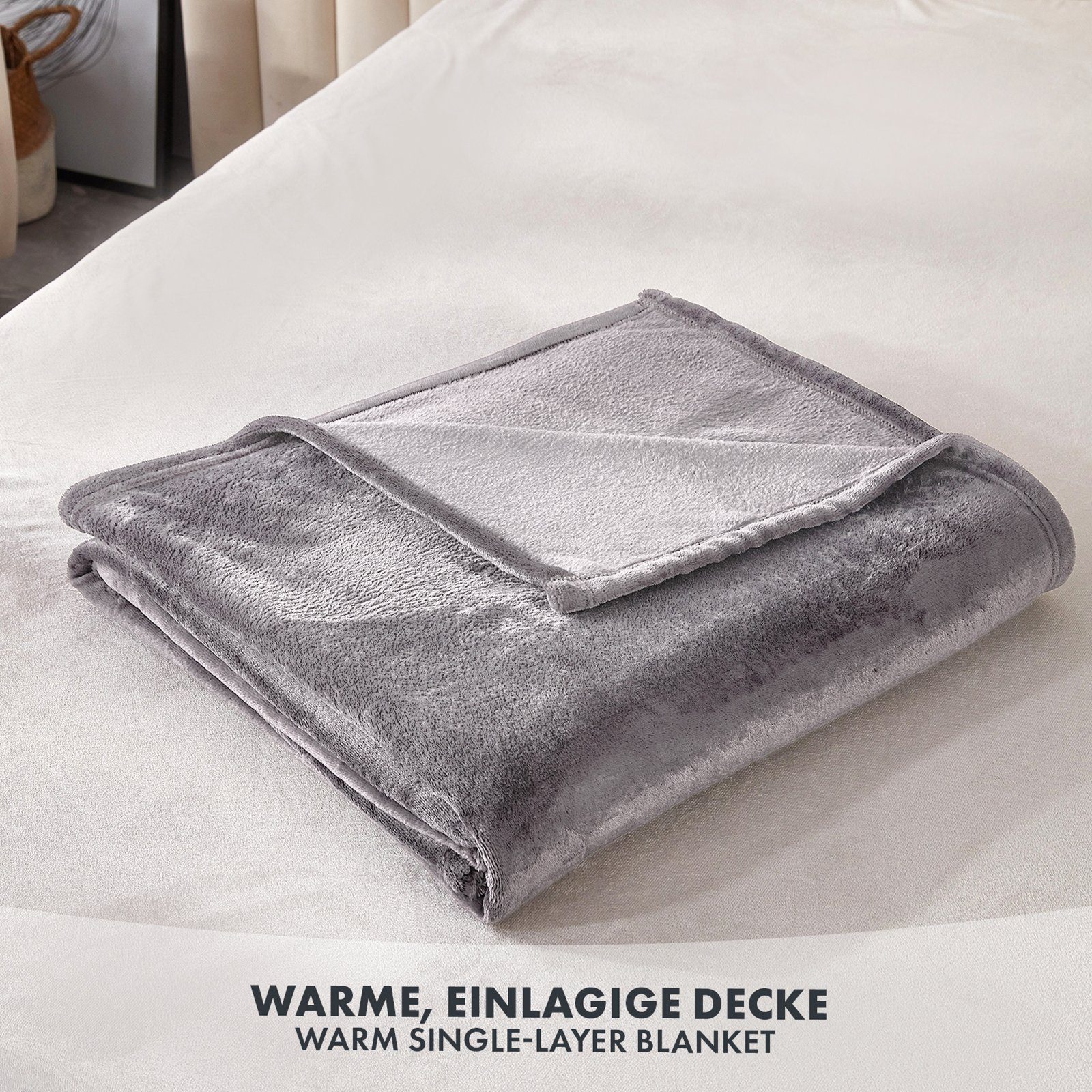 Wohndecke Charme, aus flauschigem Flanell, verschiedene Größen und Farben, günstig online kaufen
