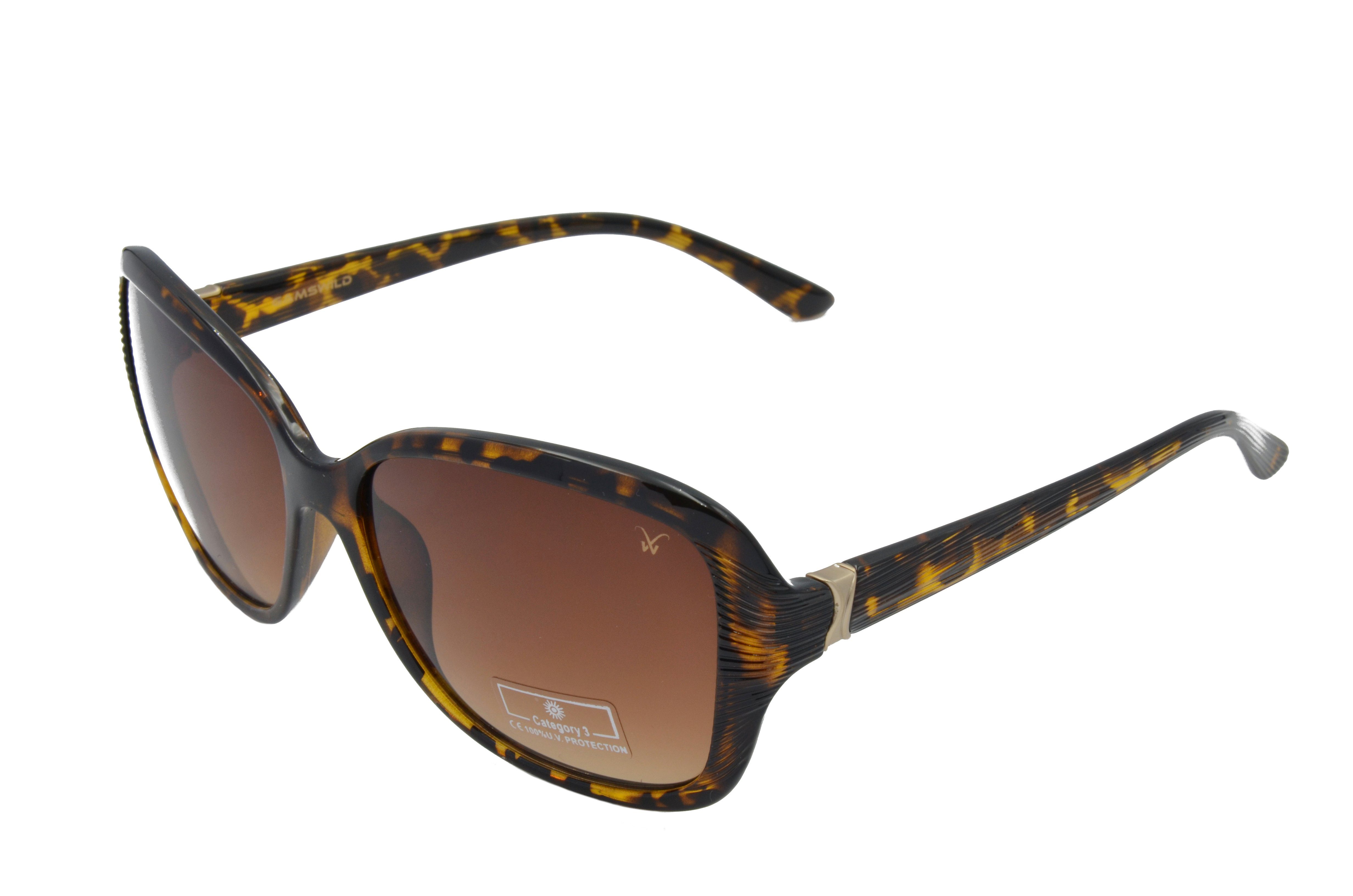 schwarz Mode WM2126 Verlaufsglas, Sonnenbrille braun, Damen Brille Gamswild GAMSSTYLE