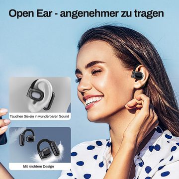 DACOM Ultimativer Komfort und unvergleichlicher Klang Open-Ear-Kopfhörer (Offenes Design für natürliches Hörerlebnis ohne Einklemmen oder Verstopfen des Gehörgangs., für Sport & Unterwegs Langzeit-Akkulaufzeit & Bio Membran-Technologie)