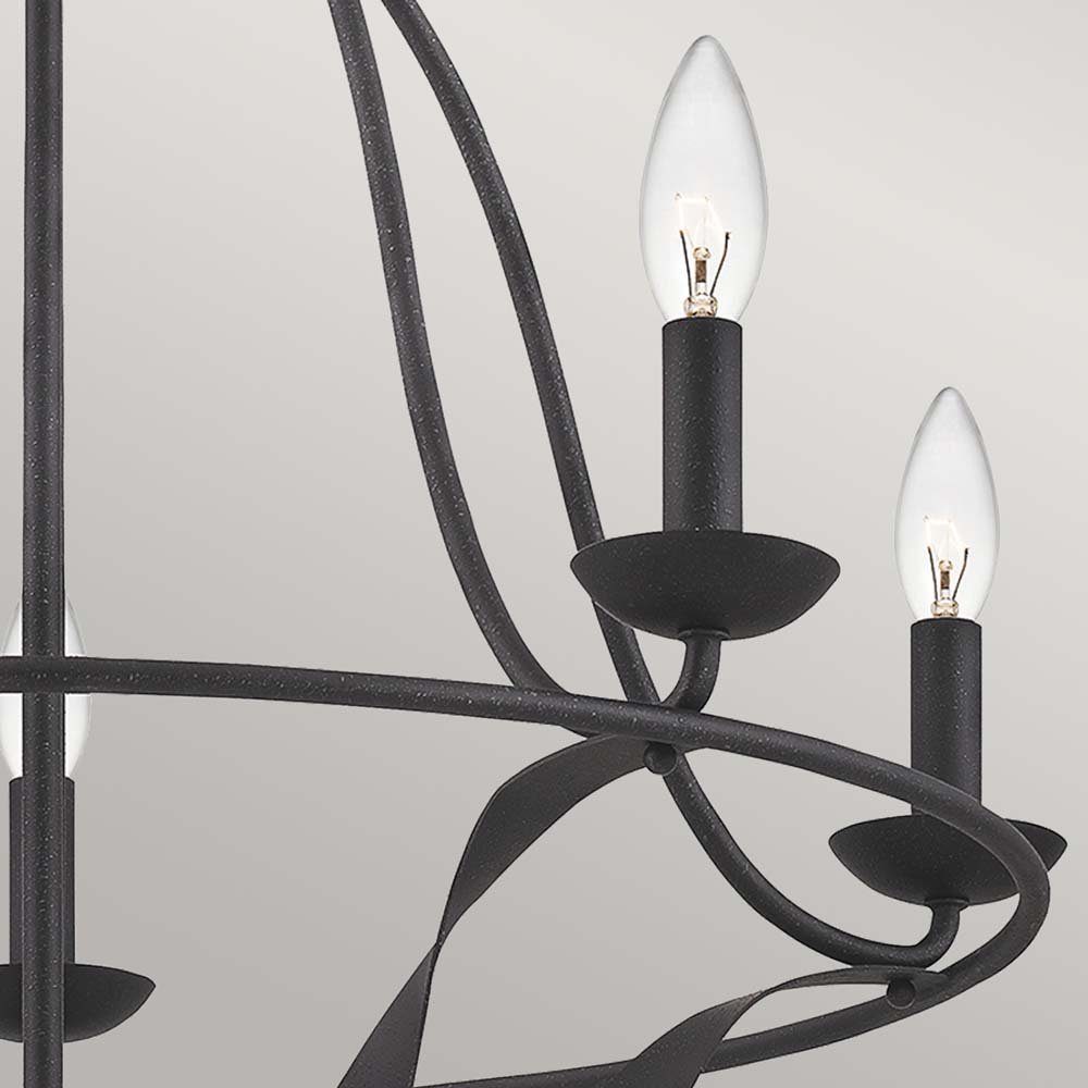 Elstead LIGHTING Kronleuchter, Leuchtmittel nicht inklusive, Hängeleuchte Kronleuchter Pendelleuchte Esszimmerlampe 5-Flammig Stahl